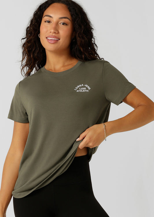 Lorna Jane Lotus T-Shirt - Agave Green