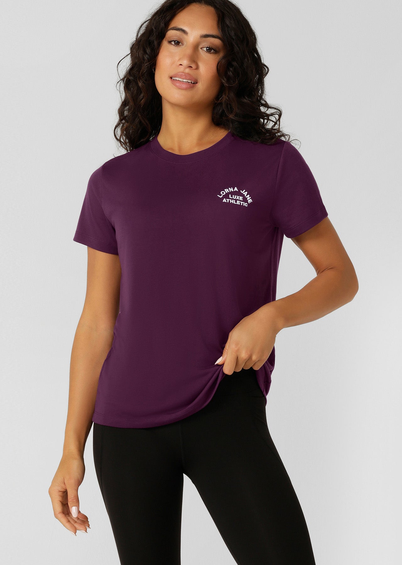 Lorna Jane Lotus T-Shirt - Dark Grape
