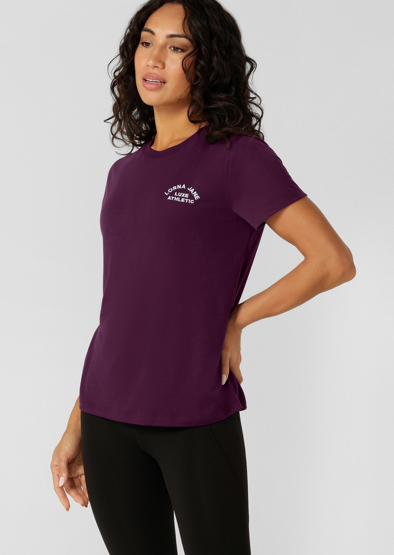 Lorna Jane Lotus T-Shirt - Dark Grape