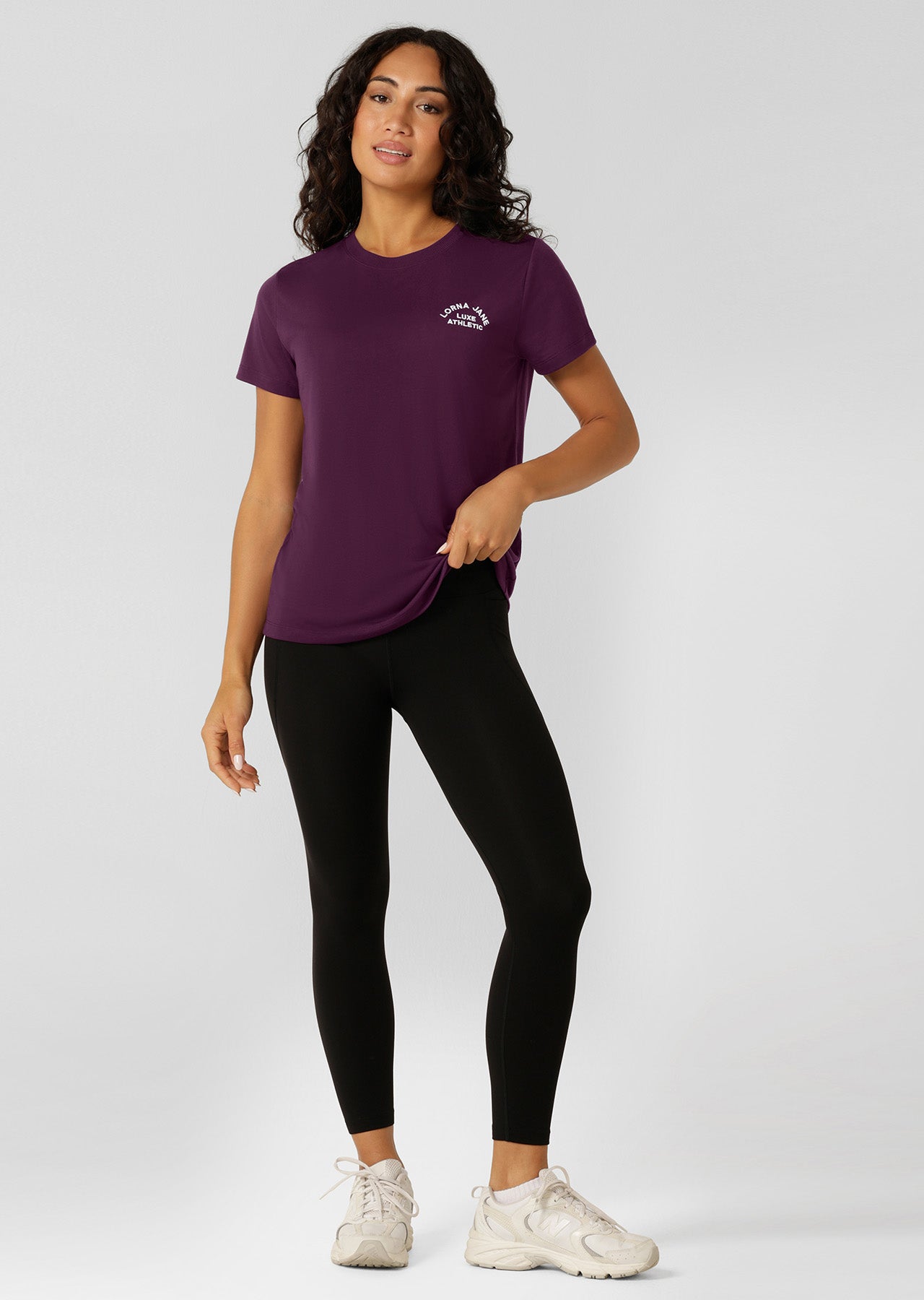 Lorna Jane Lotus T-Shirt - Dark Grape