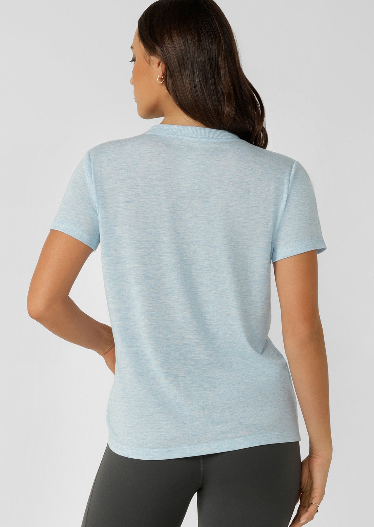 Lorna Jane Lotus T-Shirt - Island Blue Marl