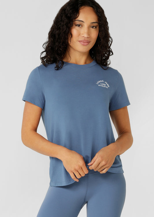 Lorna Jane Lotus T-Shirt - Moonlight Blue