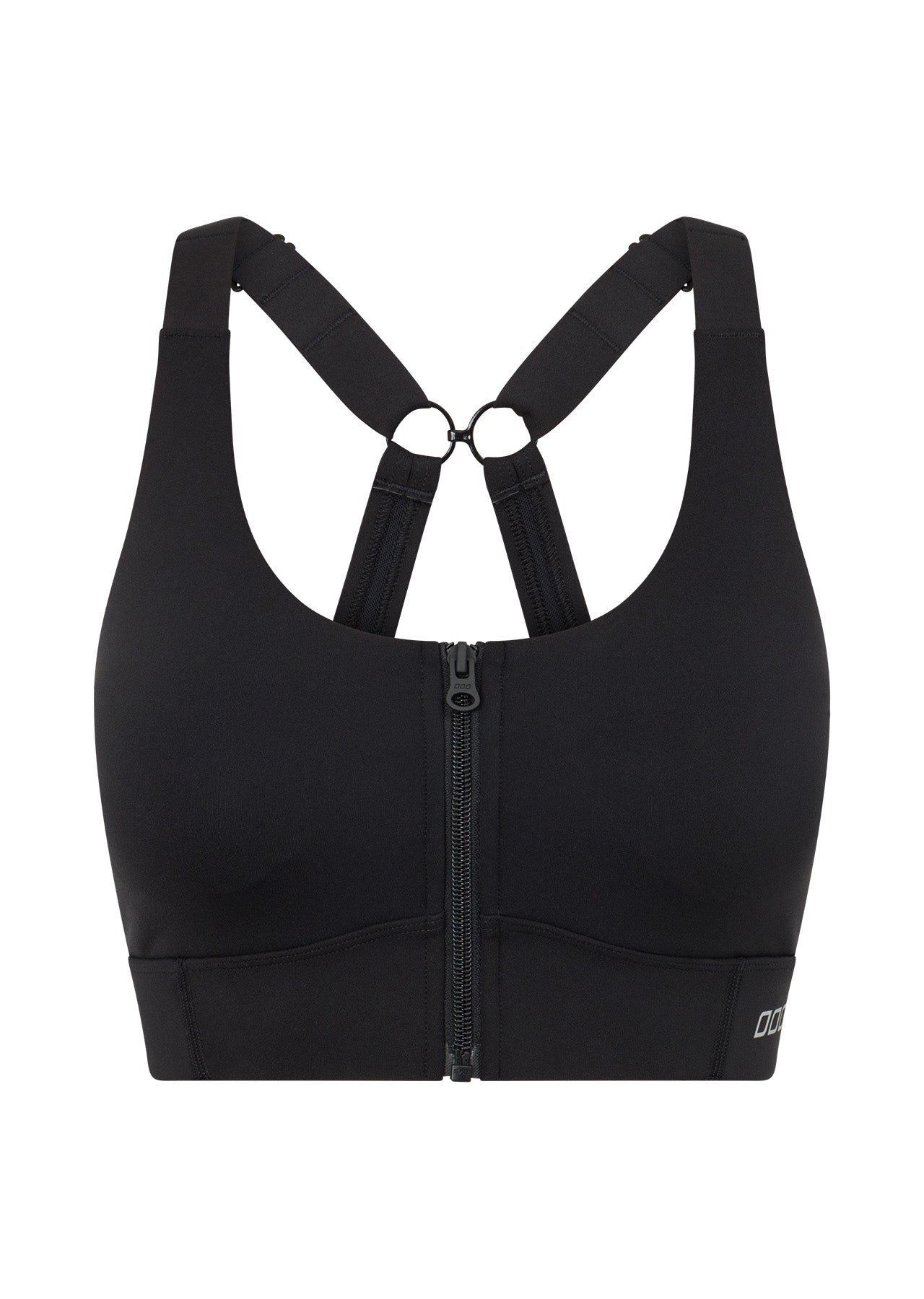 Lorna Jane Zip & Go Sports Bra - Black