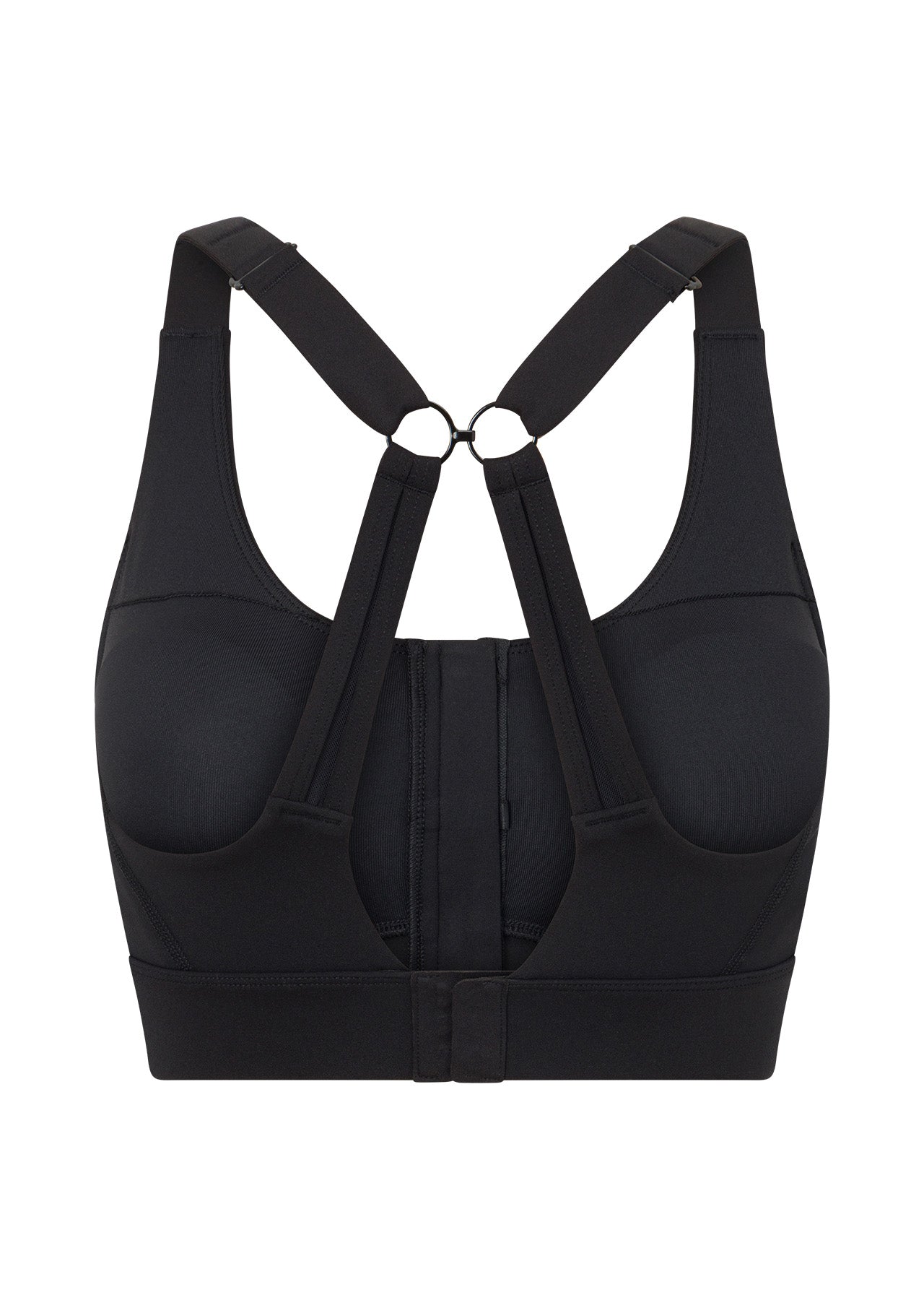 Lorna Jane Zip & Go Sports Bra - Black