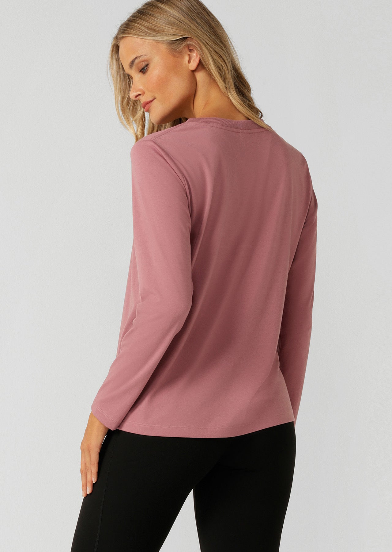 Lorna Jane Lotus Long Sleeve Top - Berry Icing