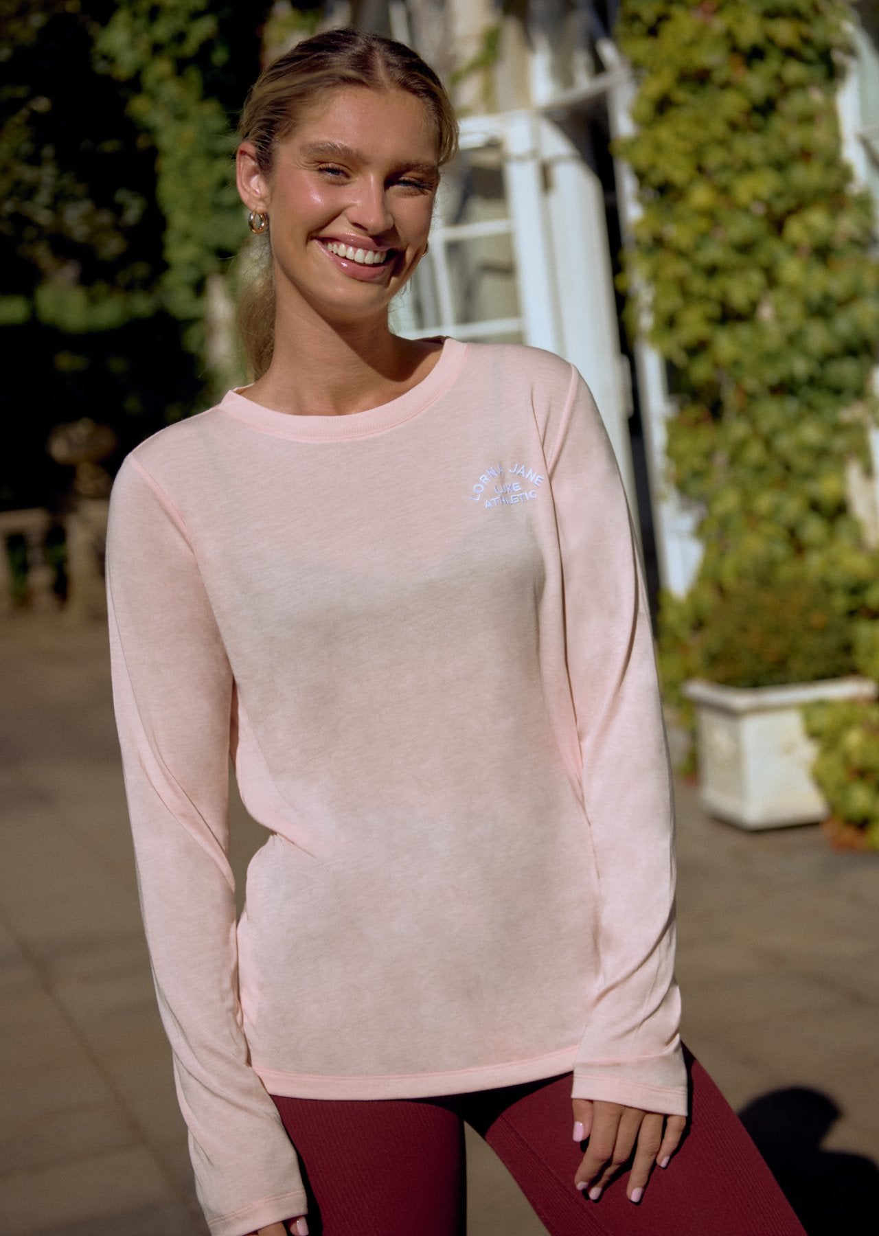 Lorna Jane Lotus Long Sleeve Top - Dream Pink