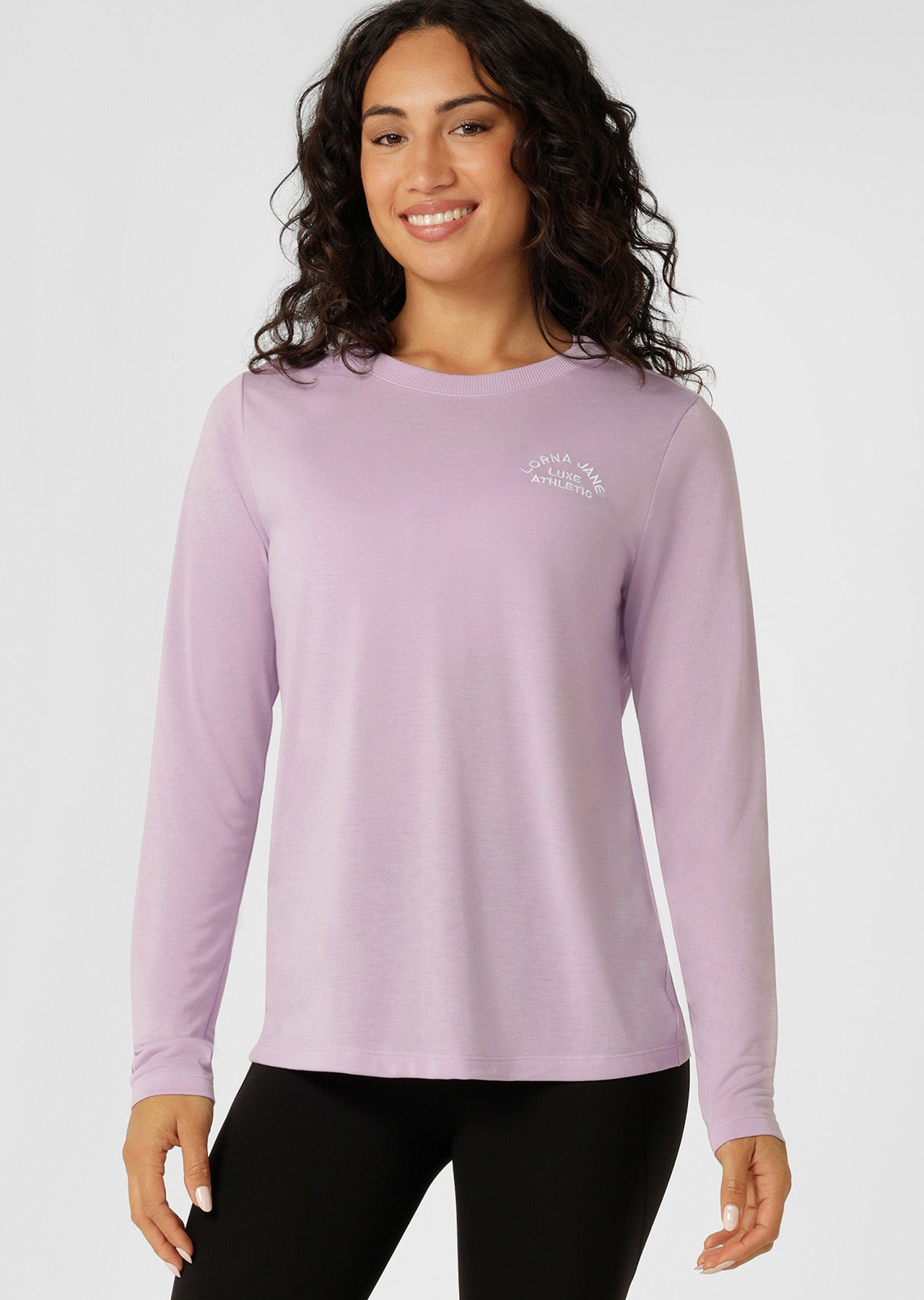 Lorna Jane Lotus Long Sleeve Top - Dusty Lilac