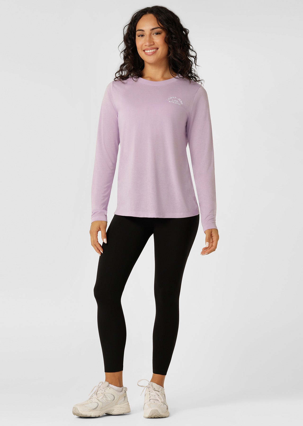 Lorna Jane Lotus Long Sleeve Top - Dusty Lilac