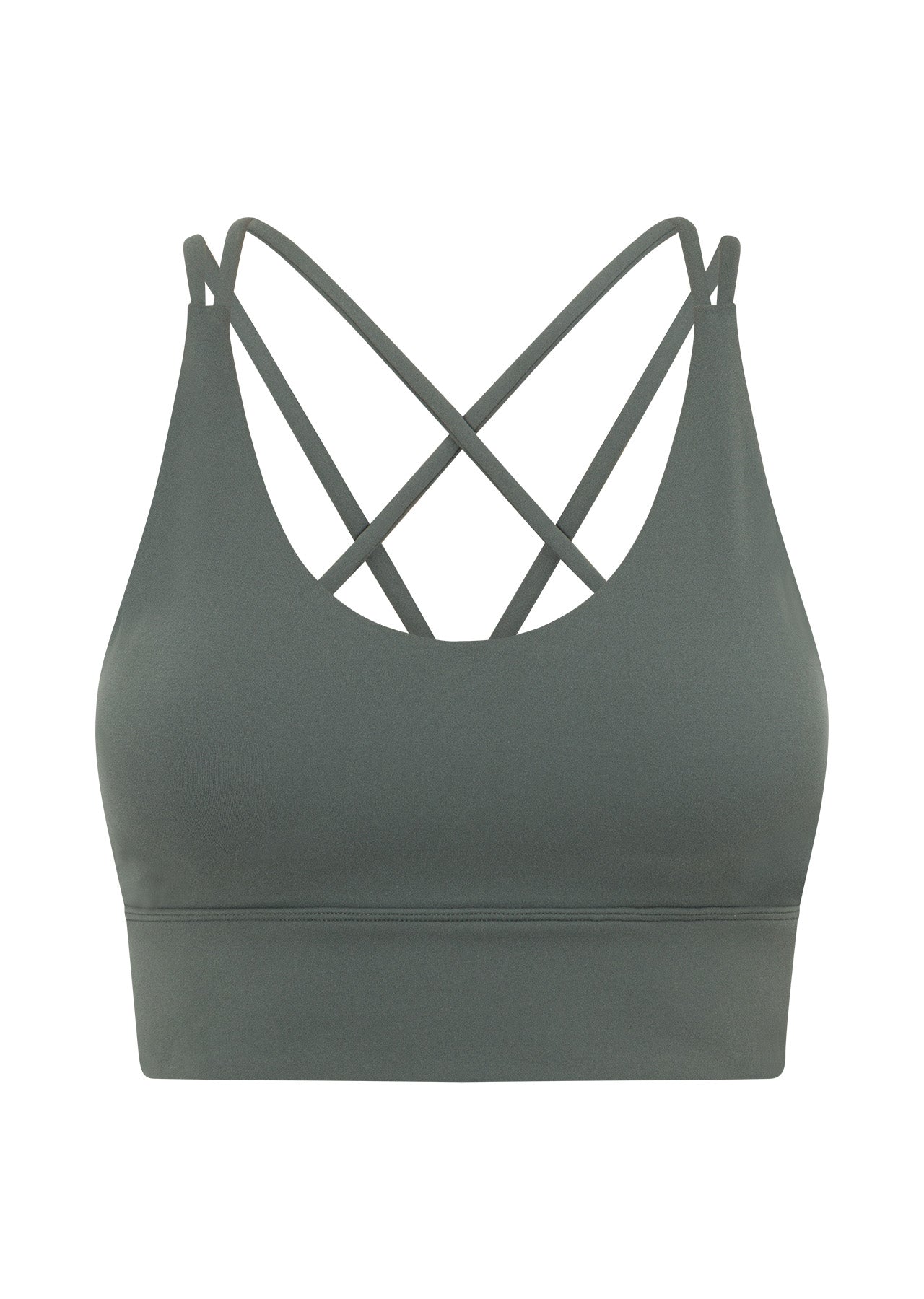 Lorna Jane Lotus Longline Sports Bra - Agave Green