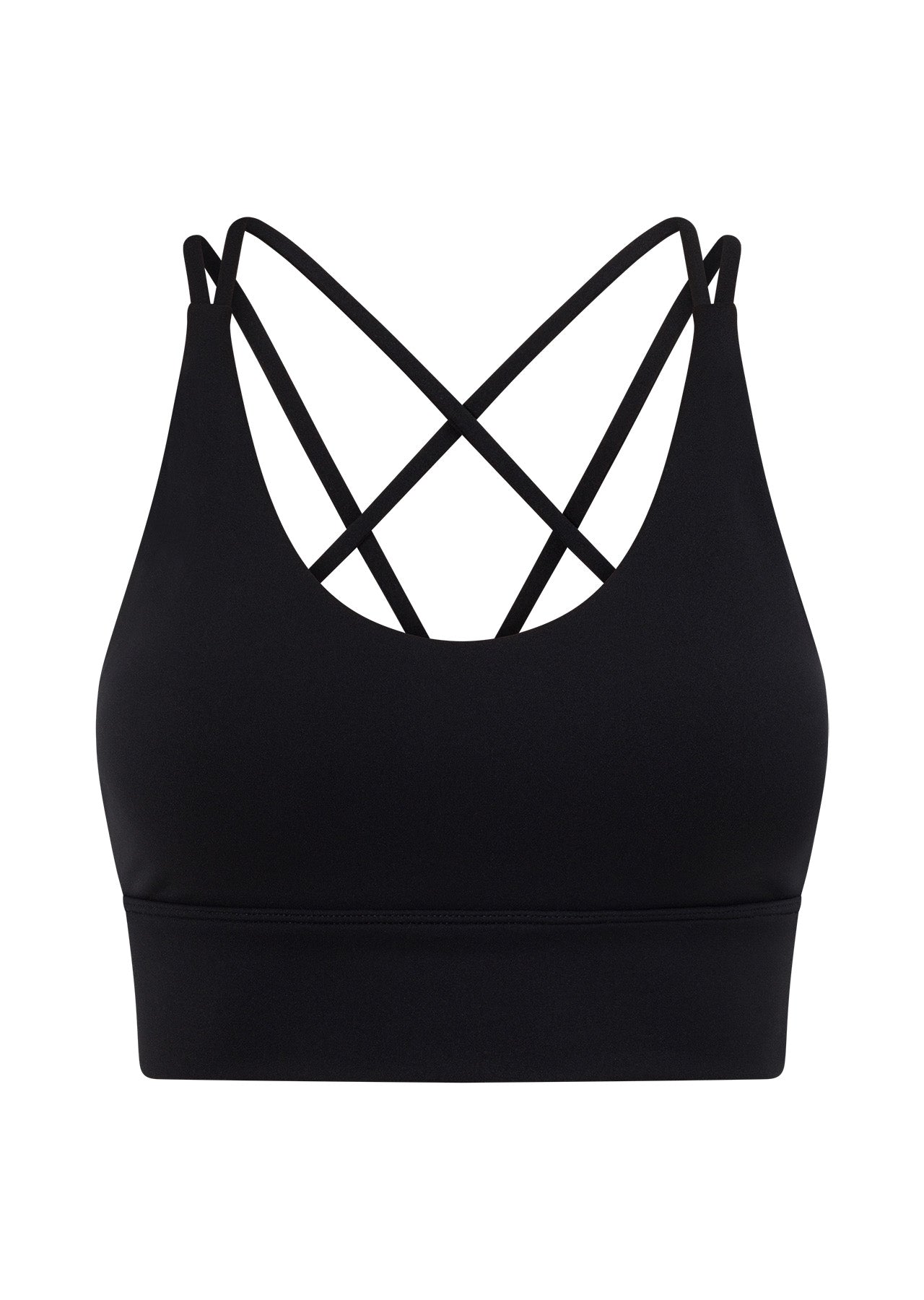 Lorna Jane Lotus Longline Sports Bra - Black