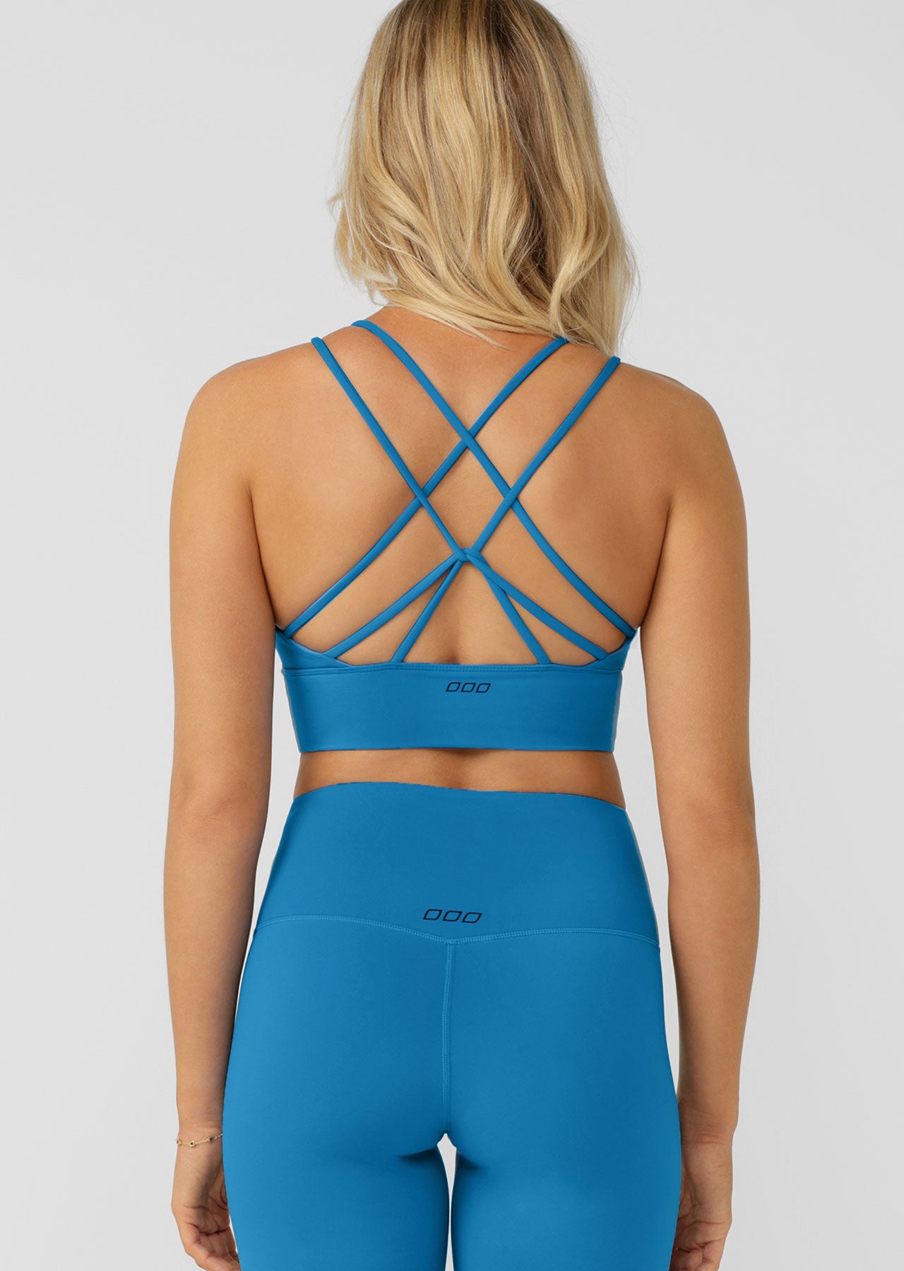 Lorna Jane Lotus Longline Sports Bra - Cornflower