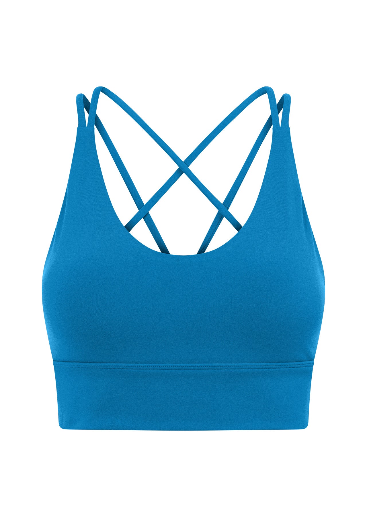 Lorna Jane Lotus Longline Sports Bra - Cornflower