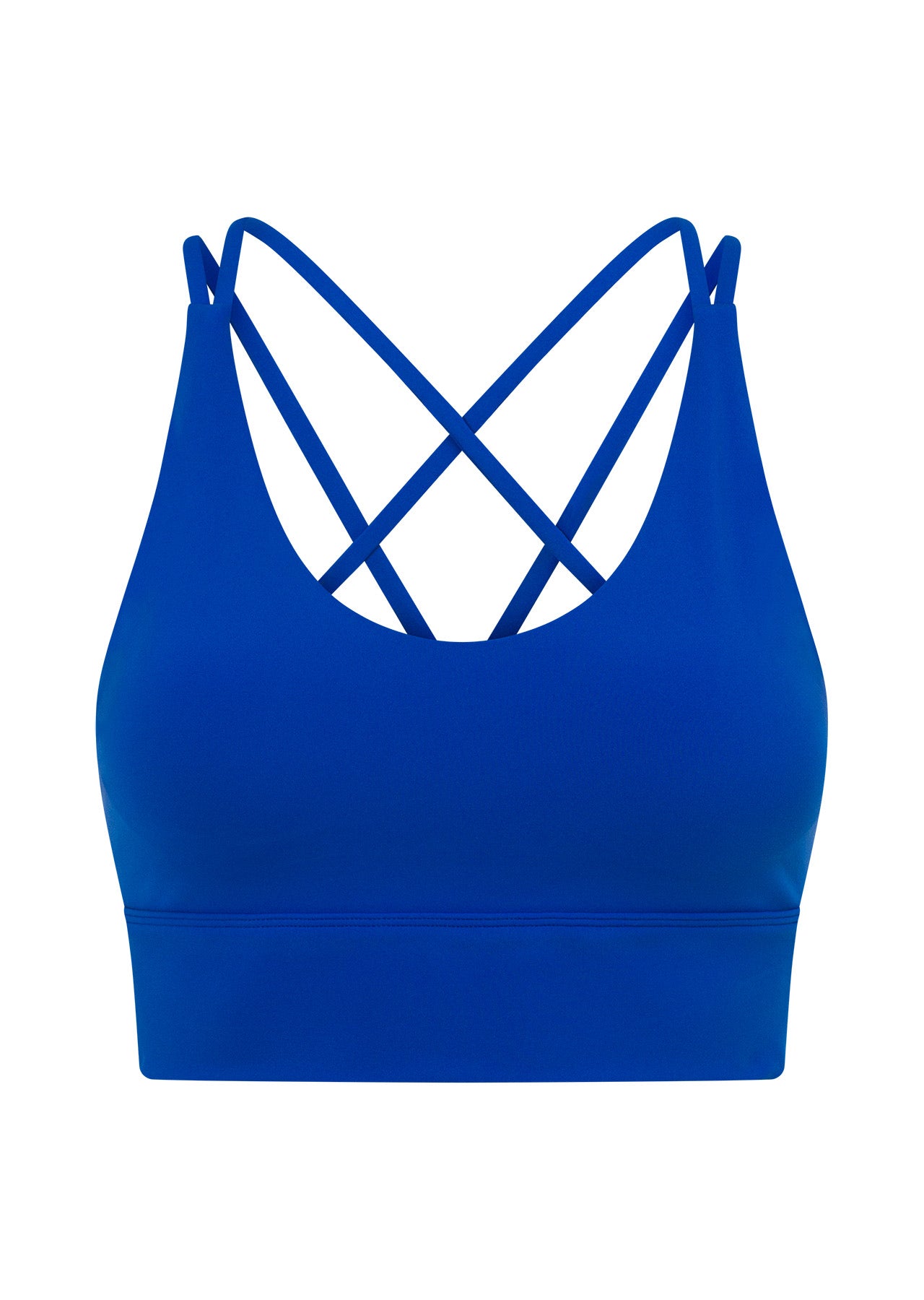 Lorna Jane Lotus Longline Sports Bra - Cobalt Blue