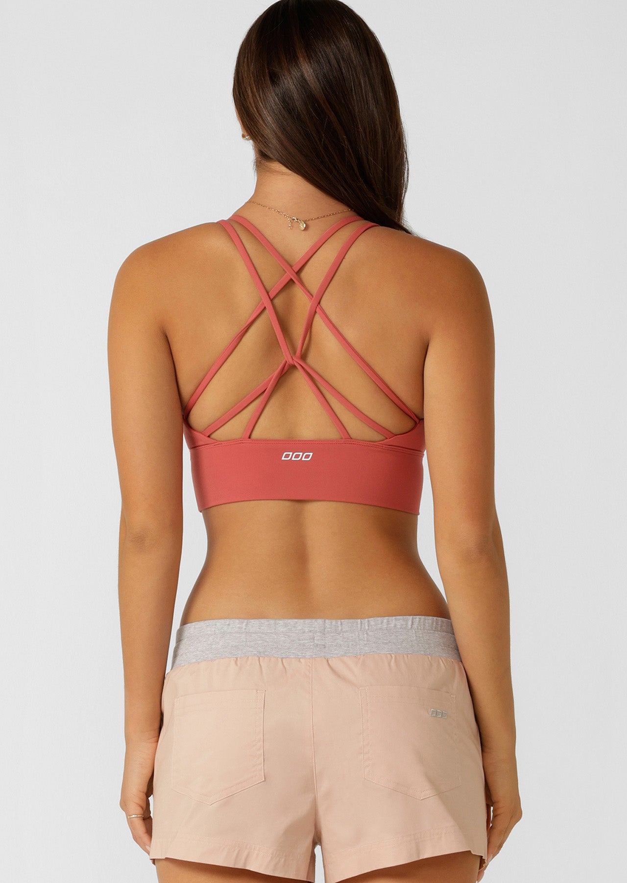 Lorna Jane Lotus Longline Sports Bra - Earth