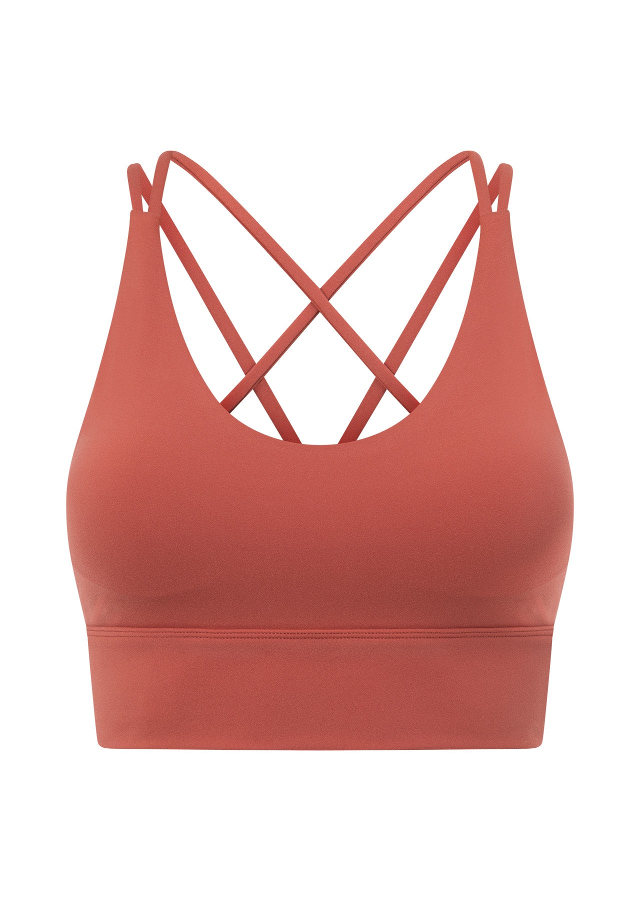 Lorna Jane Lotus Longline Sports Bra - Earth