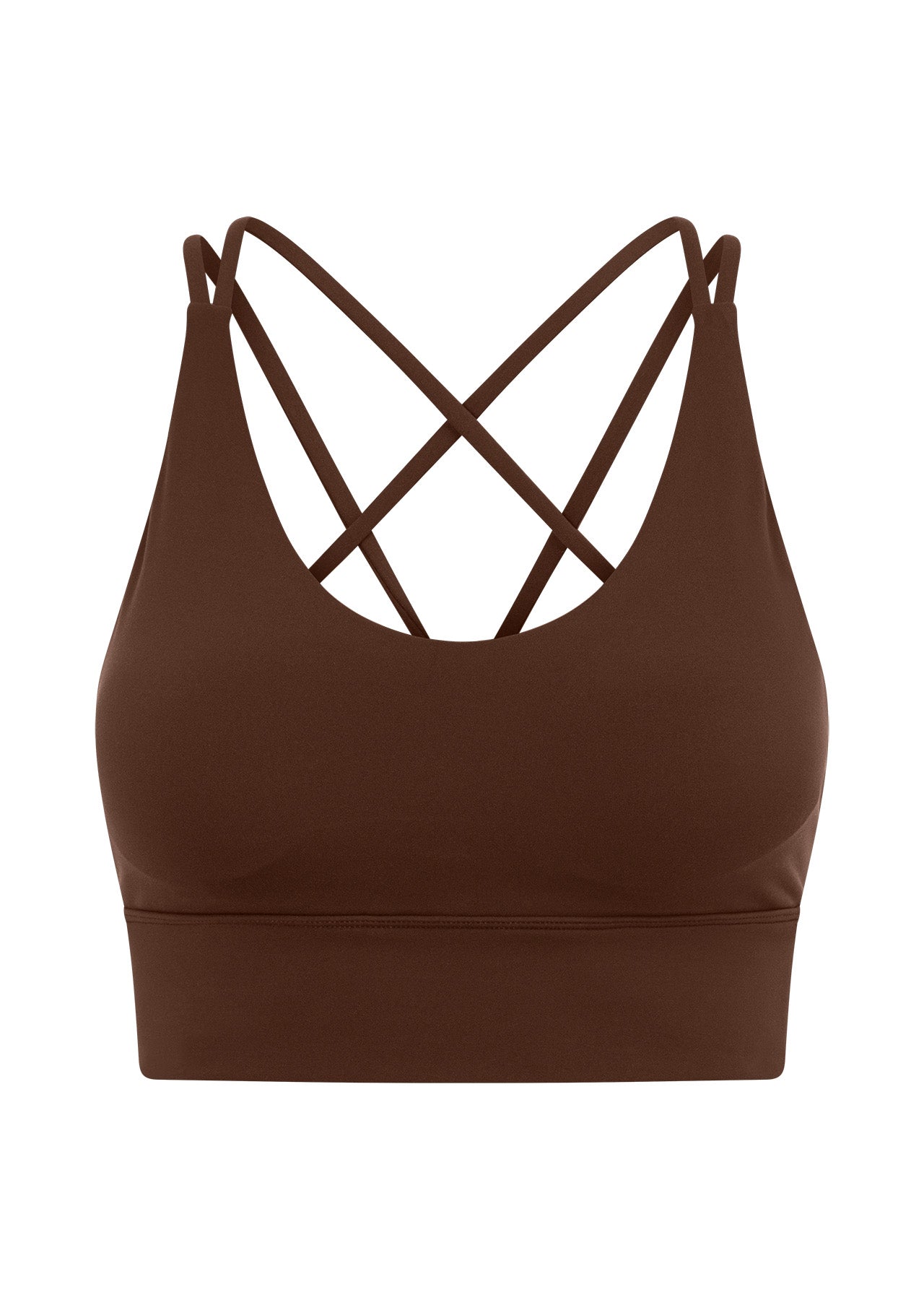 Lorna Jane Lotus Longline Sports Bra - Espresso