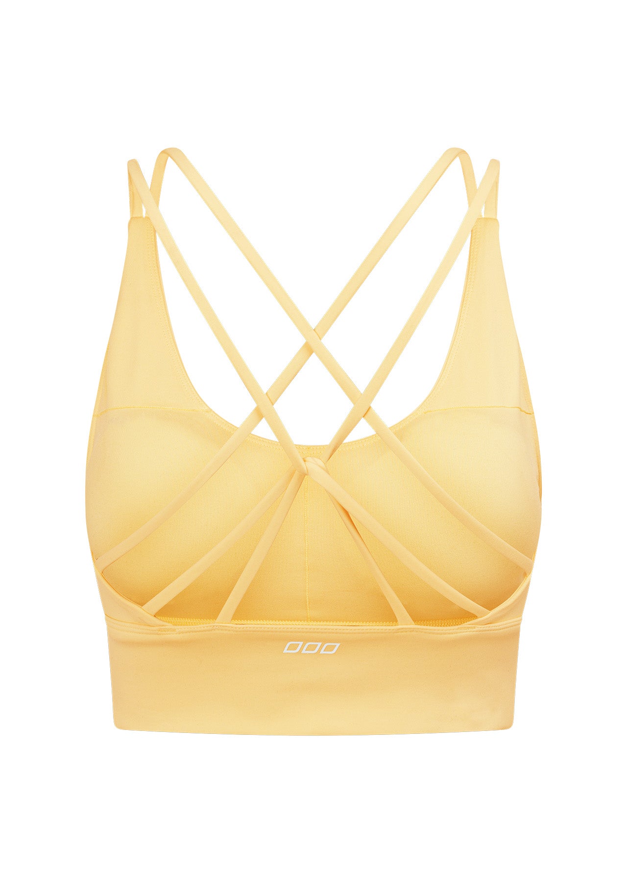 Lorna Jane Lotus Longline Sports Bra - Lemon Cream