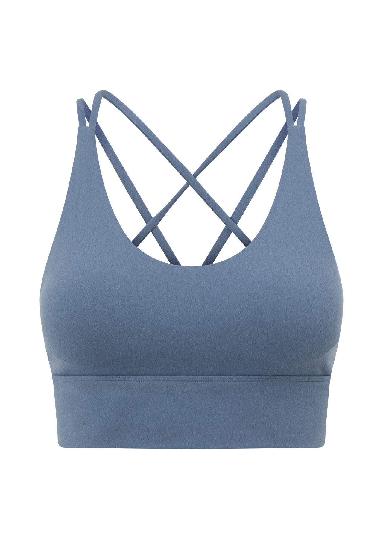 Lorna Jane Lotus Longline Sports Bra - Moonlight Blue