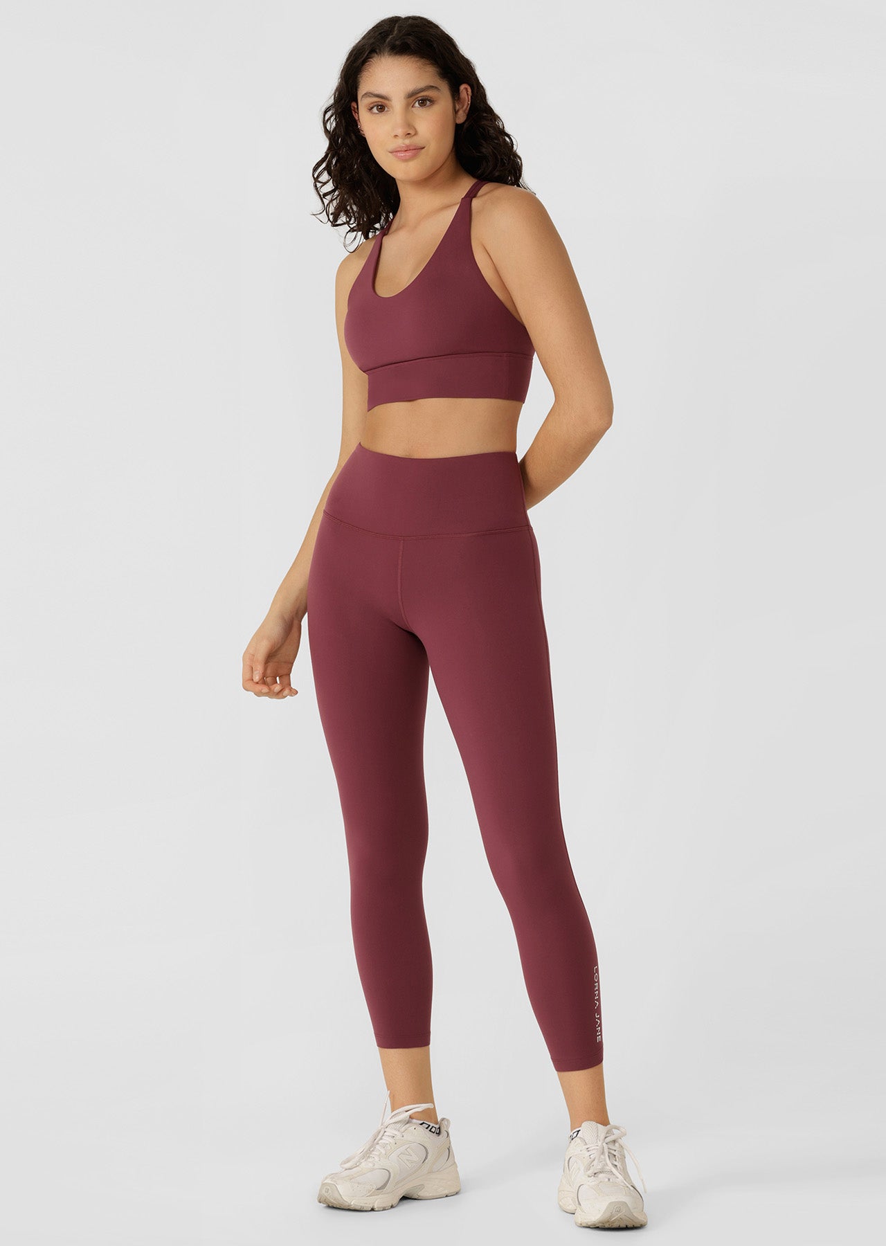 Lorna Jane Lotus Longline Sports Bra - Mulberry