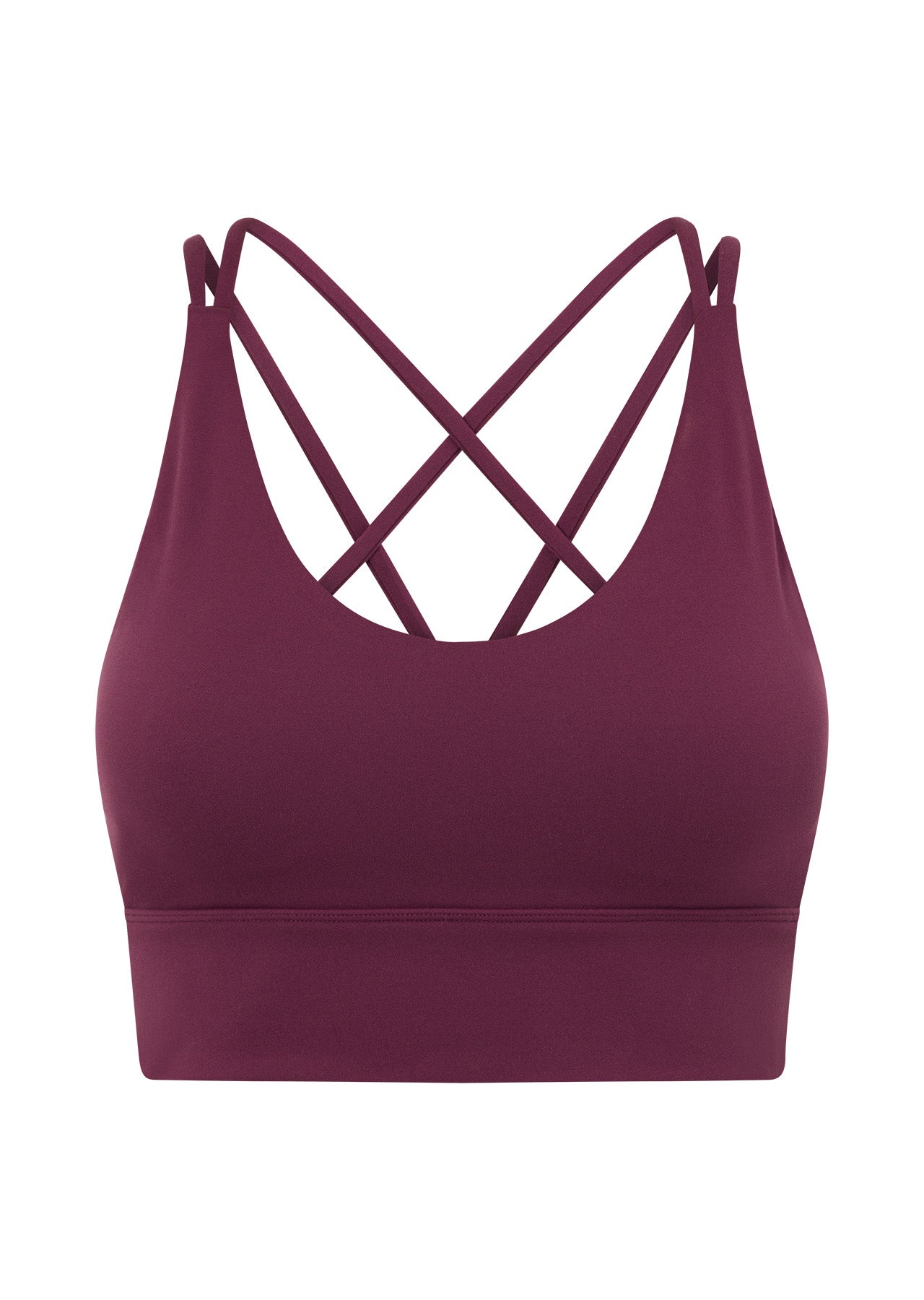 Lorna Jane Lotus Longline Sports Bra - Mulberry