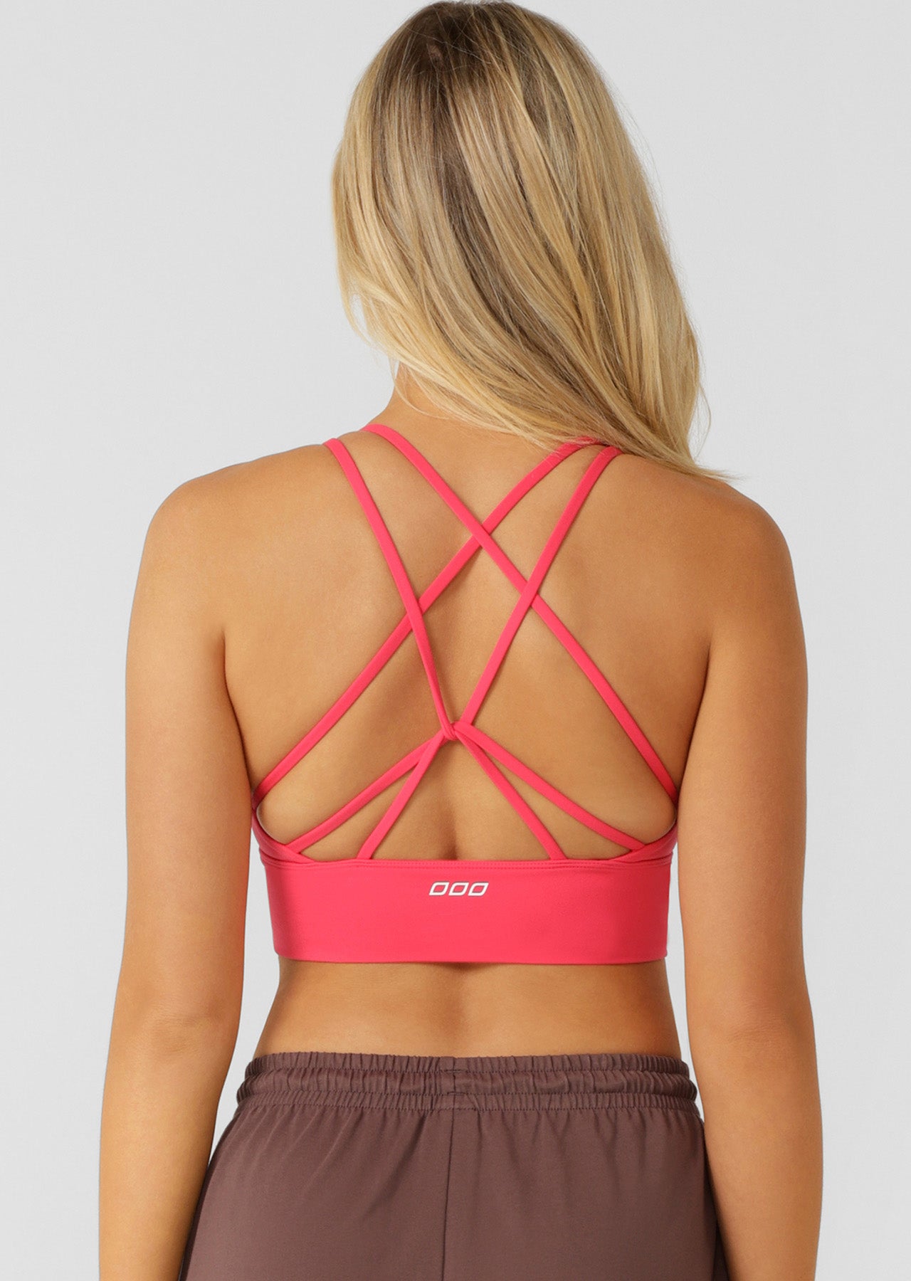 Lorna Jane Lotus Longline Sports Bra - Neon Raspberry