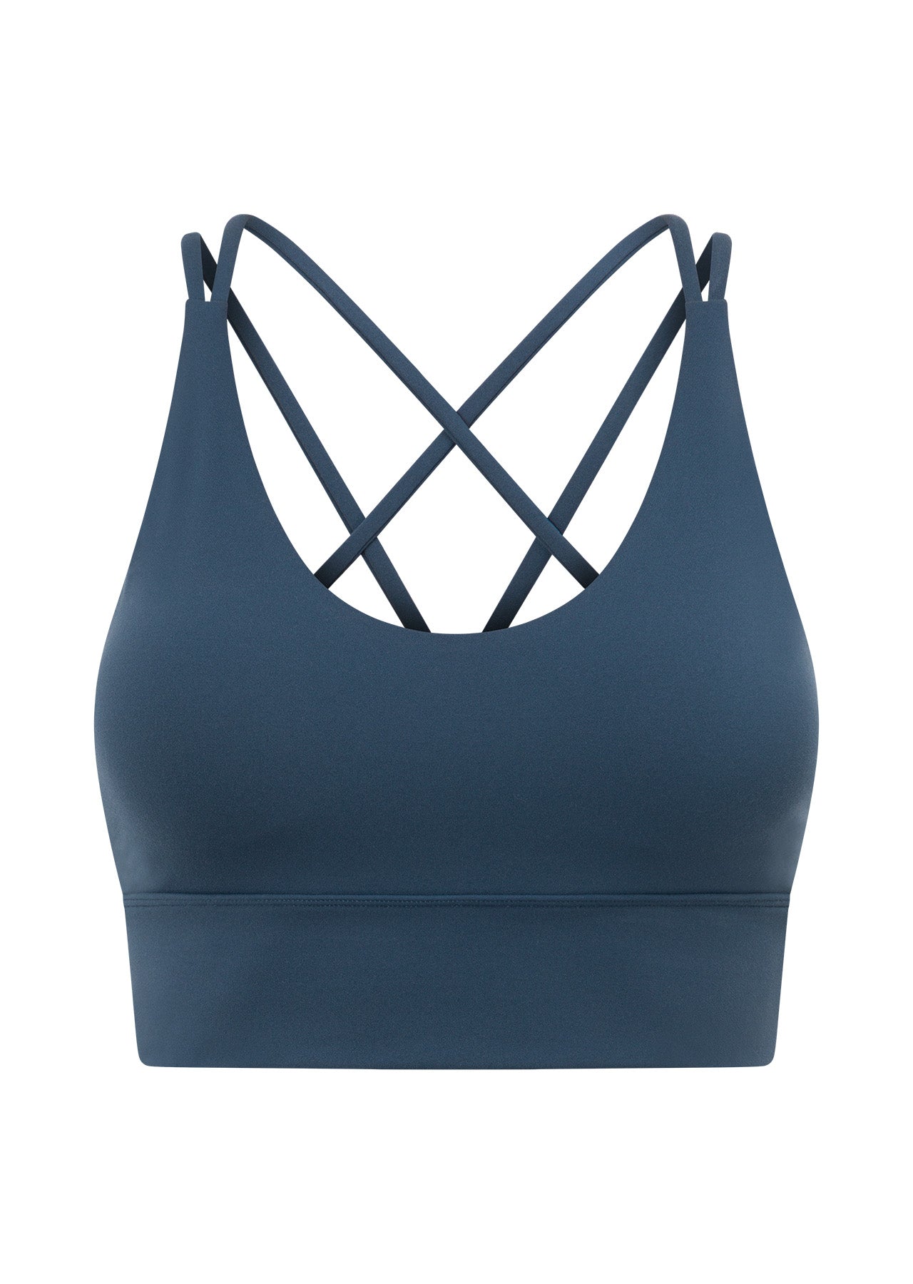 Lorna Jane Lotus Longline Sports Bra - Pale Indigo