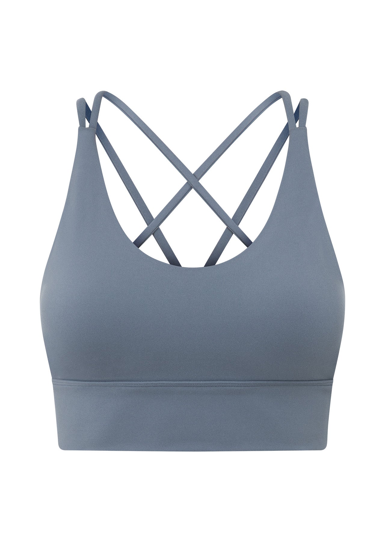 Lorna Jane Lotus Longline Sports Bra - Powder Grey