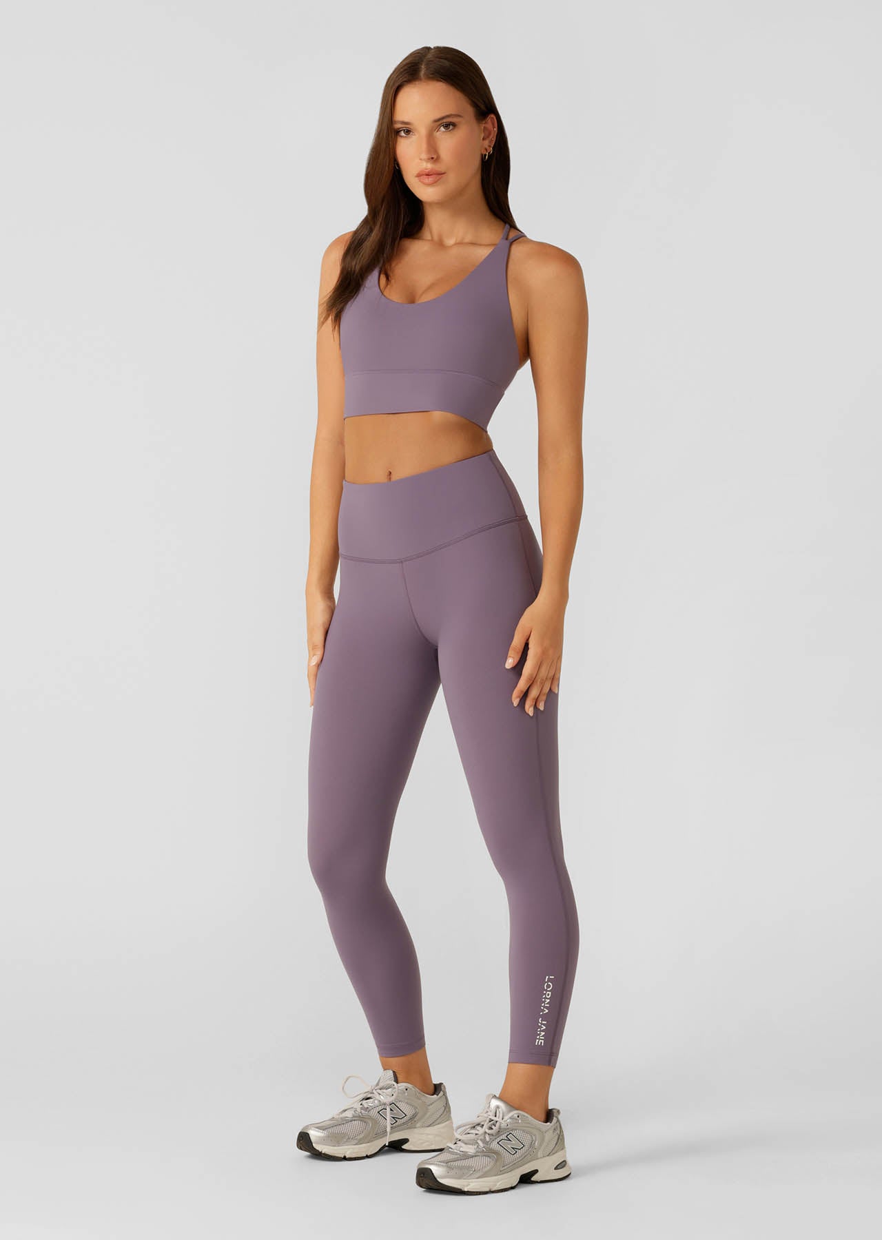 Lorna Jane Lotus Longline Sports Bra - Purple Dusk