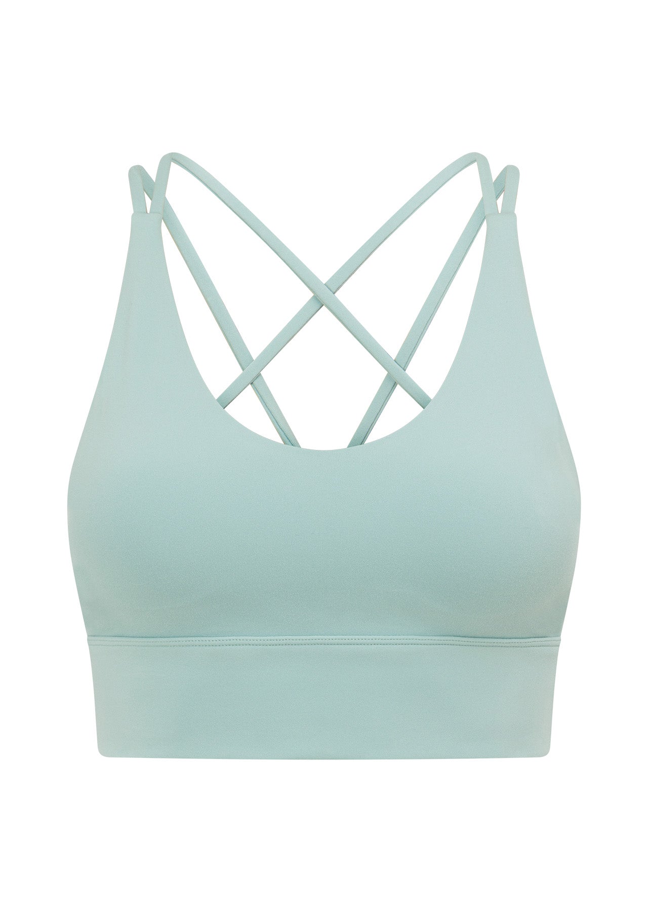 Lorna Jane Lotus Longline Sports Bra - Sea Mist