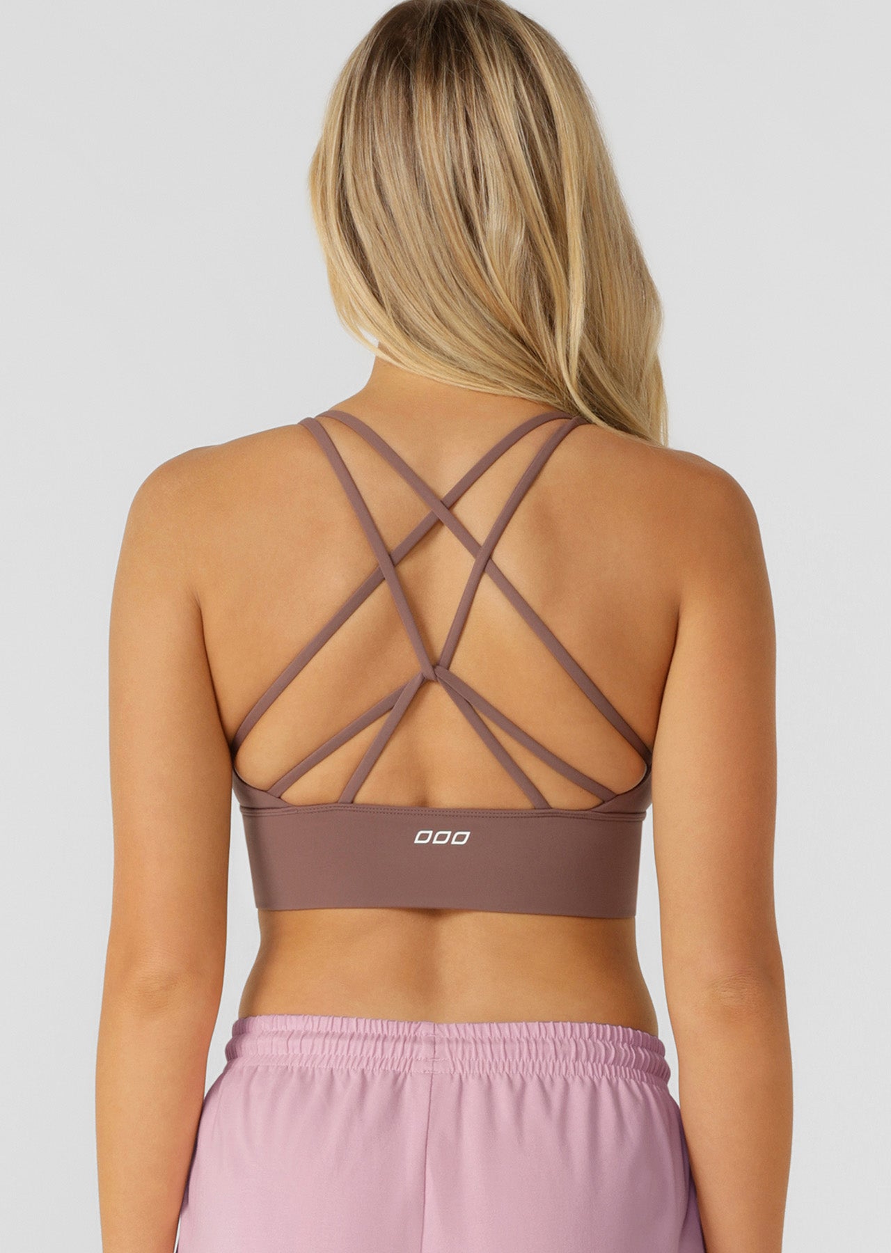 Lorna Jane Lotus Longline Sports Bra - Stone