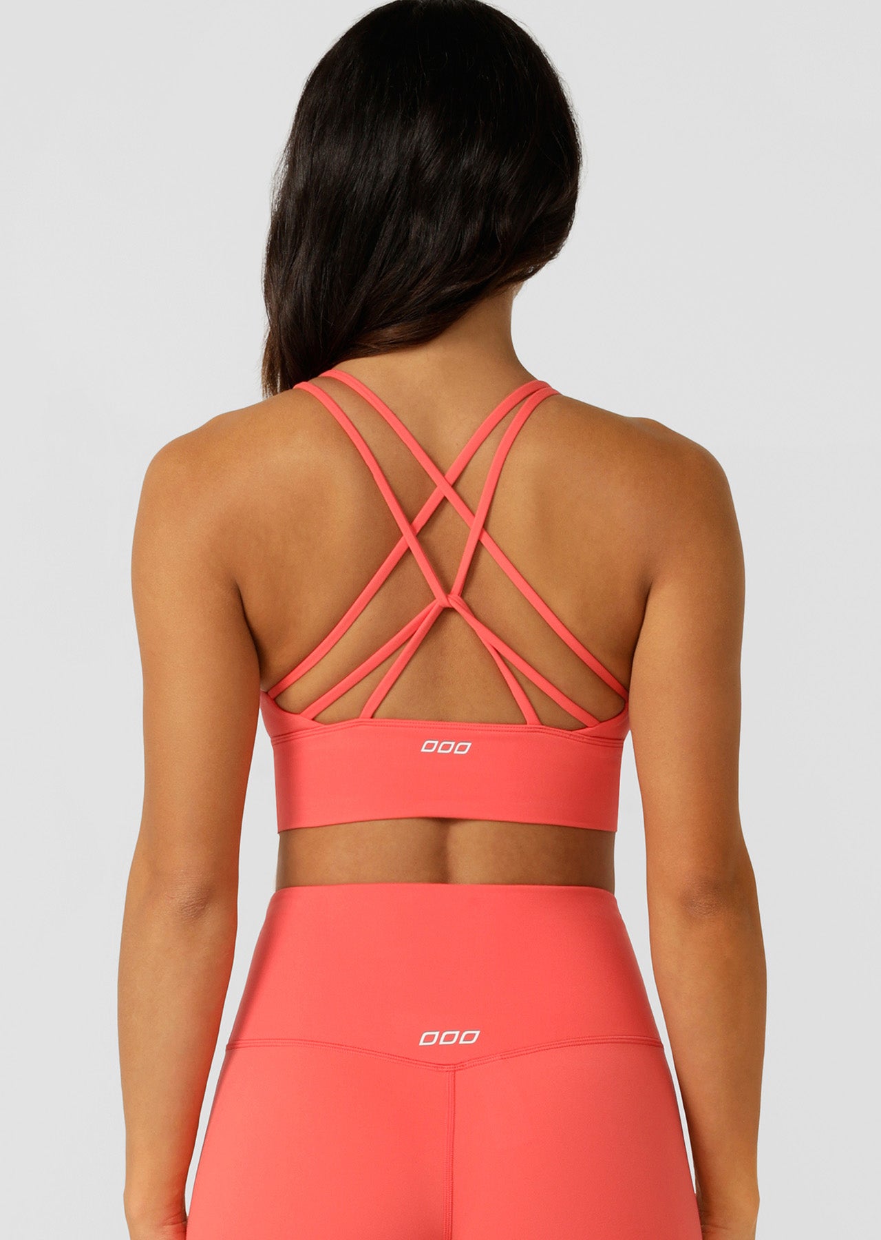 Lorna Jane Lotus Longline Sports Bra - Strawberry