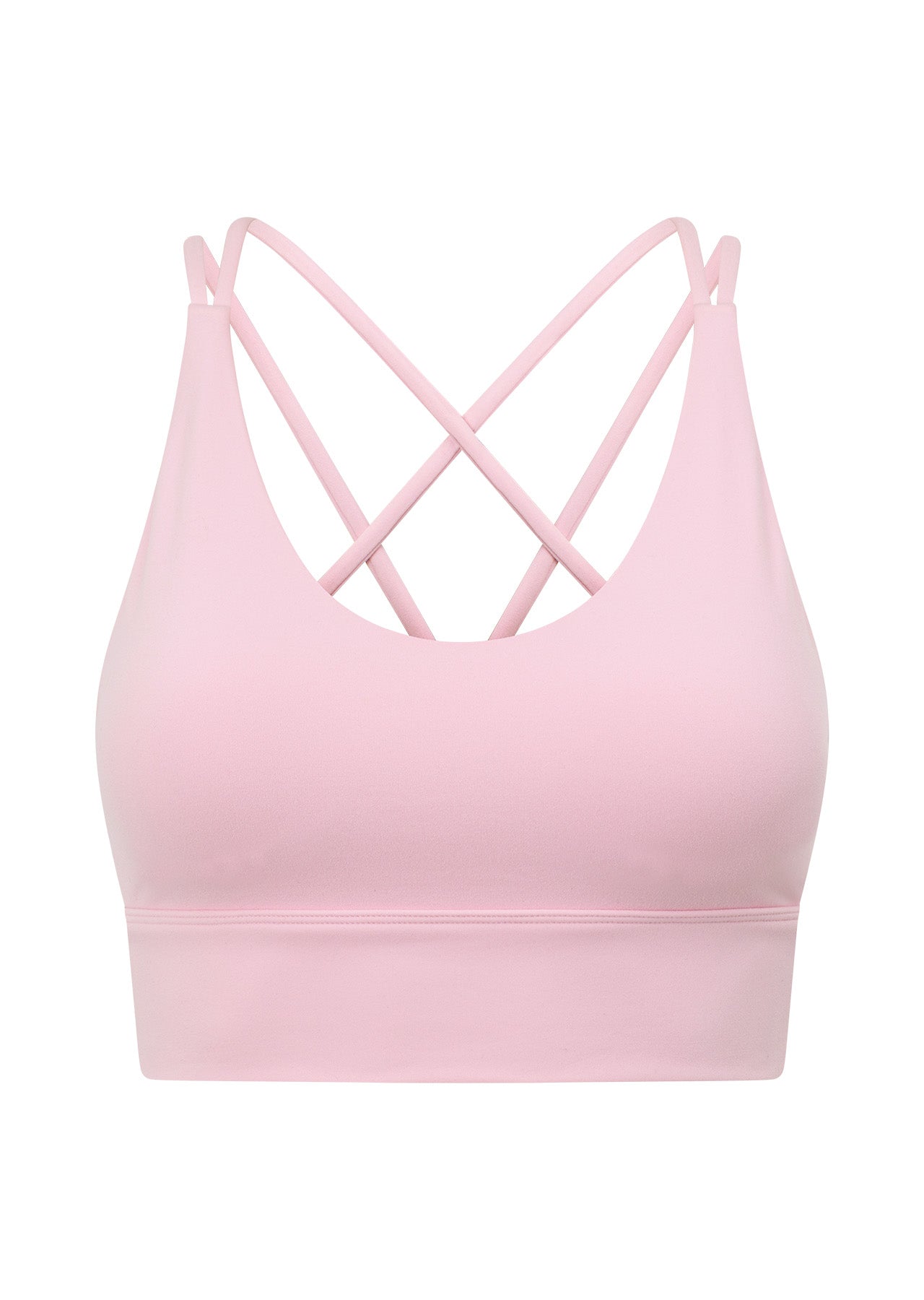 Lorna Jane Lotus Longline Sports Bra - Sweet Pink