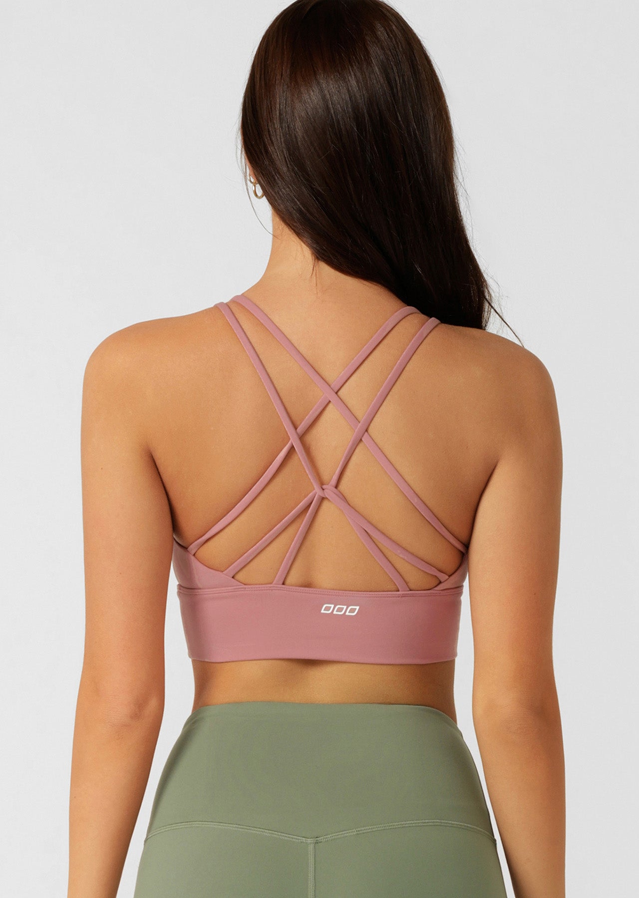 Lorna Jane Lotus Longline Sports Bra - Wild Rose