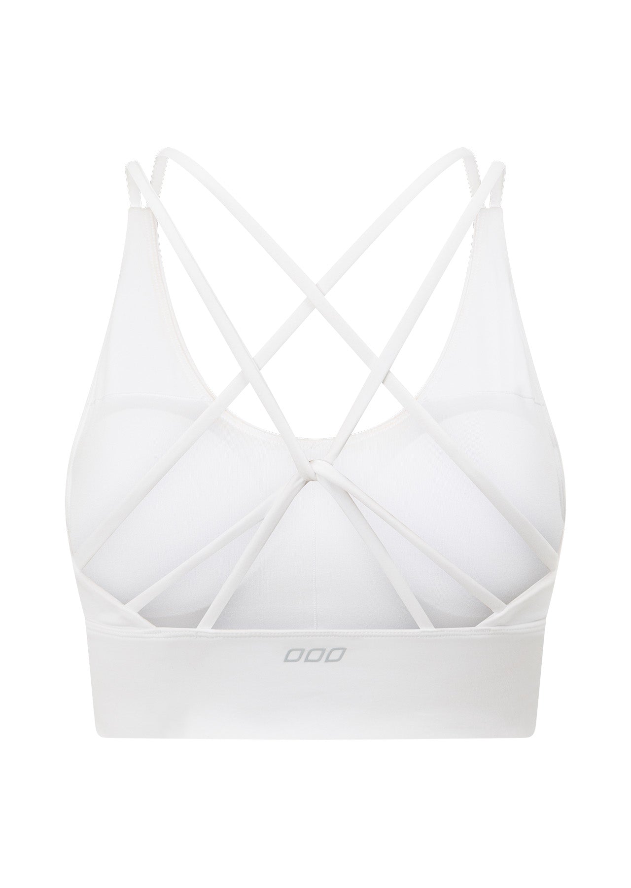 Lorna Jane Lotus Longline Sports Bra - White Recycled