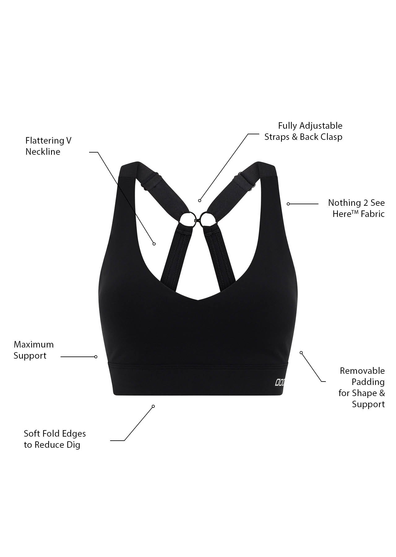 Lorna Jane Amy Sports Bra - Black