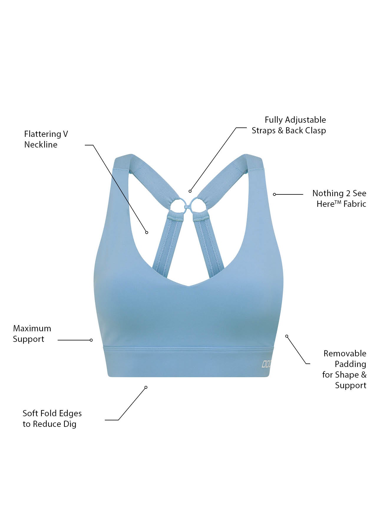 Lorna Jane Amy Sports Bra - Moontide