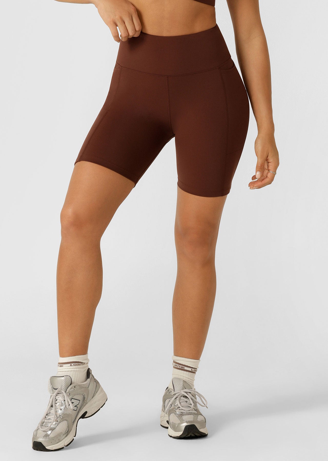 Lorna Jane Amy Phone Pocket Tech Bike Short - Truffle