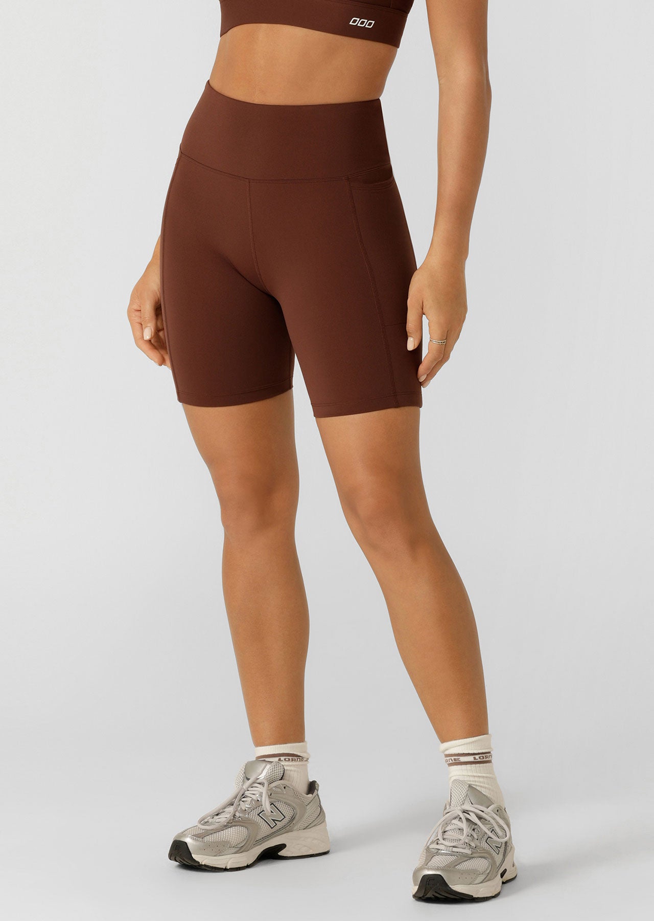 Lorna Jane Amy Phone Pocket Tech Bike Short - Truffle