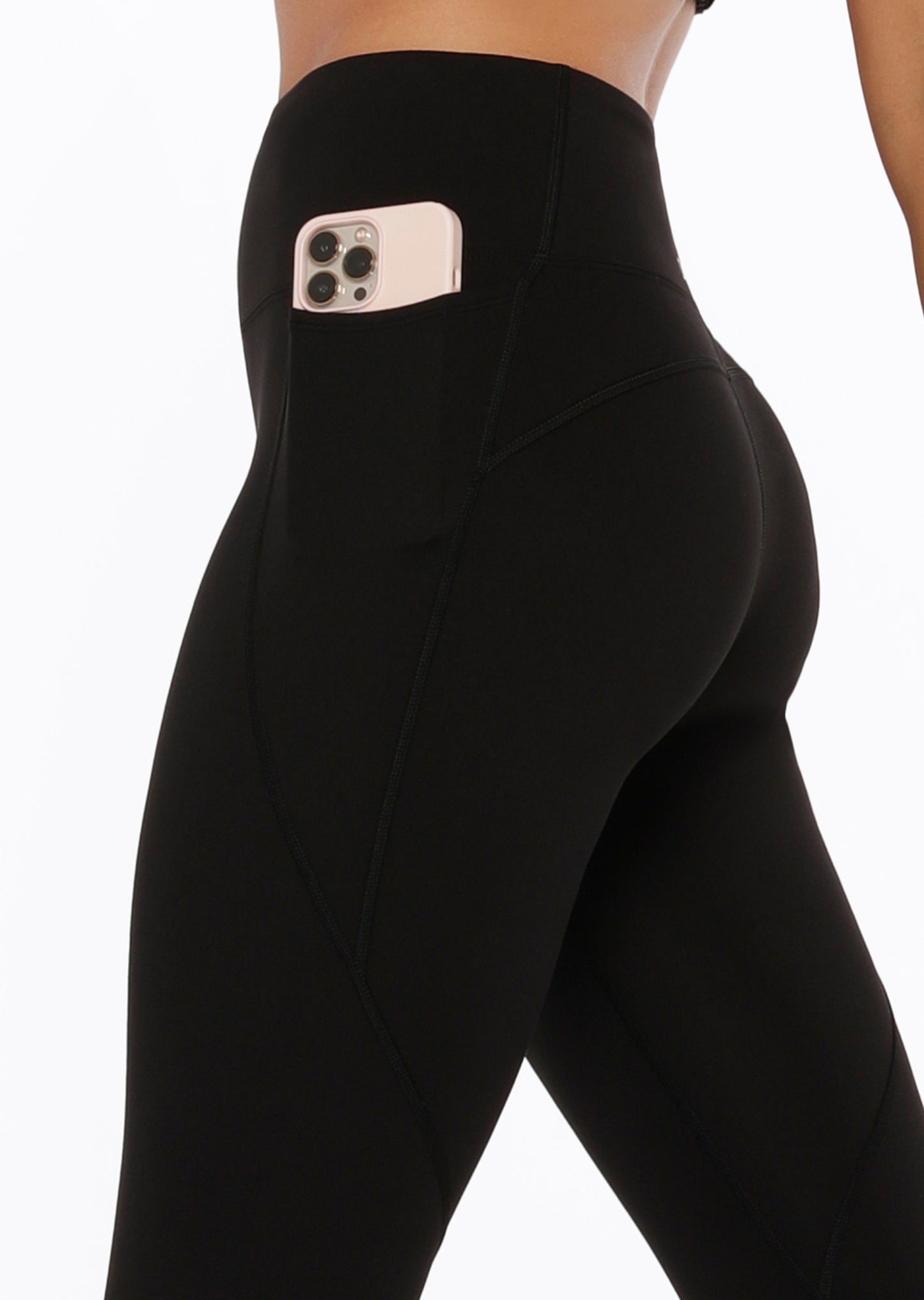 Lorna Jane Amy Phone Pocket 7/8 Tech Leggings - Recycled Black