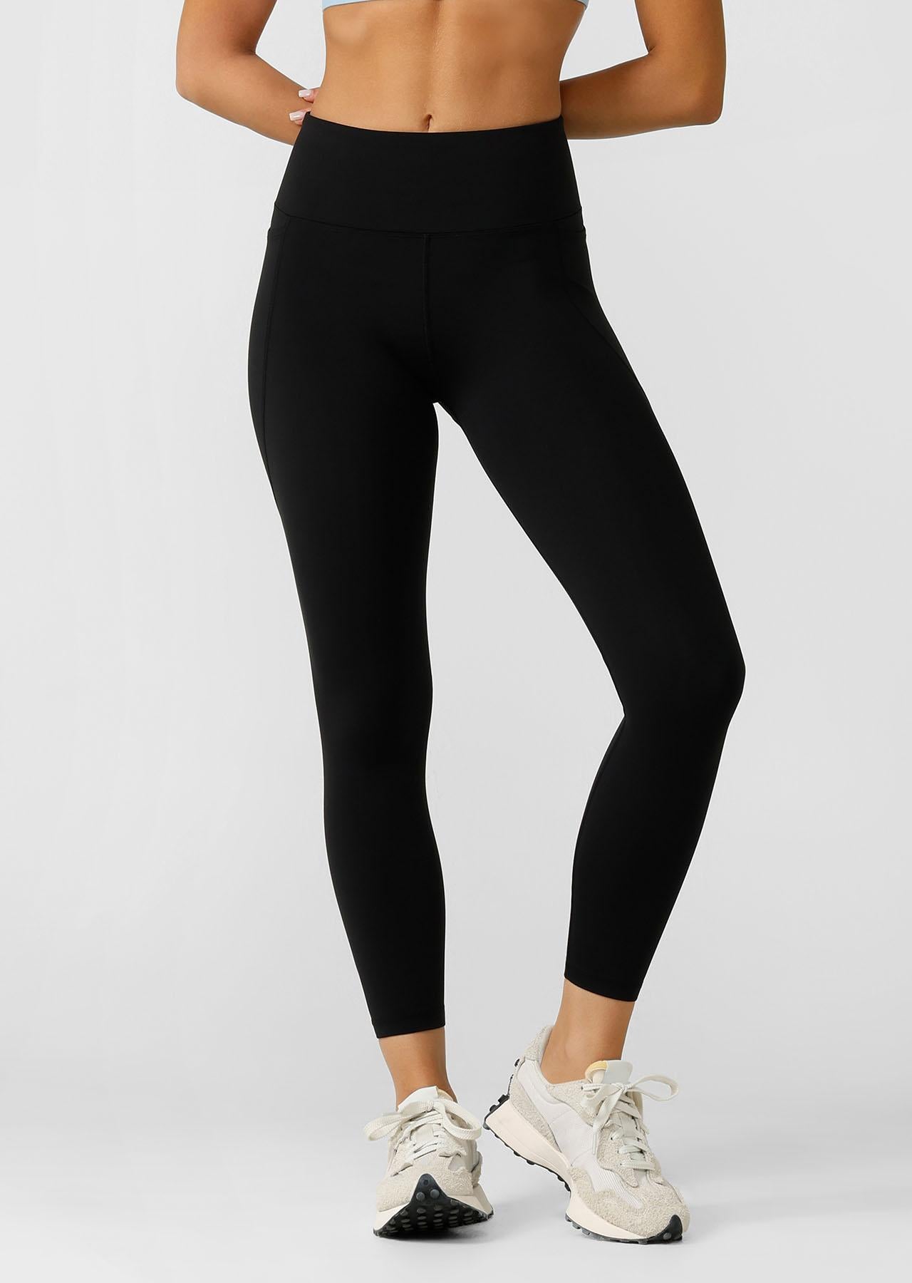 Lorna Jane Amy Phone Pocket Ankle Biter Tech Leggings - Recycled Black