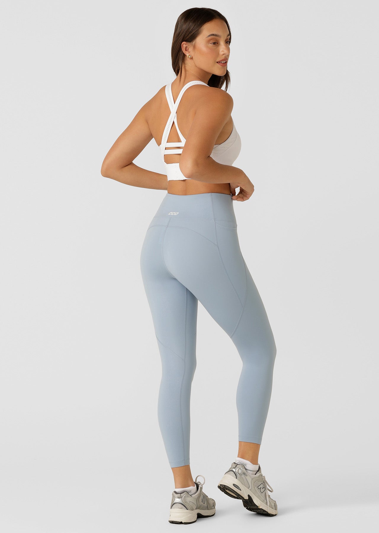 Lorna Jane Amy Phone Pocket Ankle Biter Tech Leggings - Glacier Blue