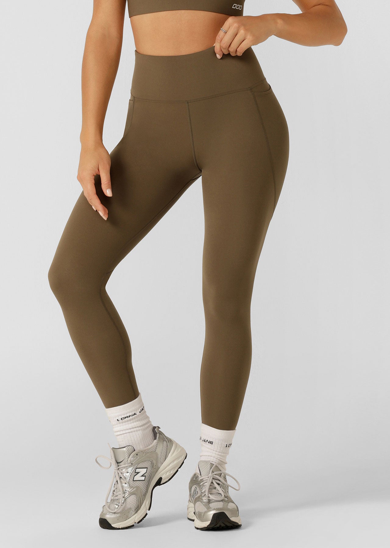 Lorna Jane Amy Phone Pocket Ankle Biter Tech Leggings - Hazel