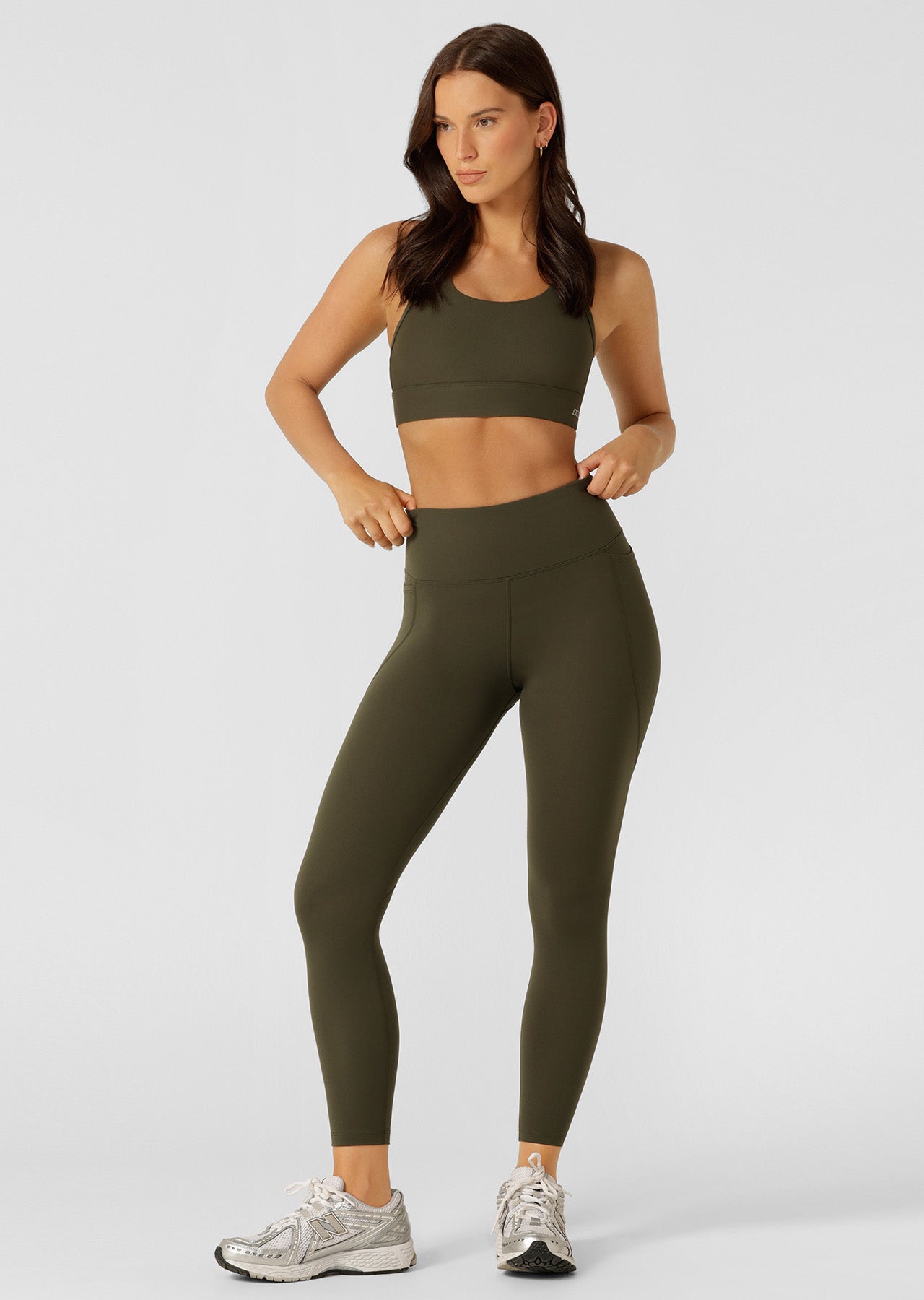 Lorna Jane Amy Phone Pocket Ankle Biter Tech Leggings - Luxury Green