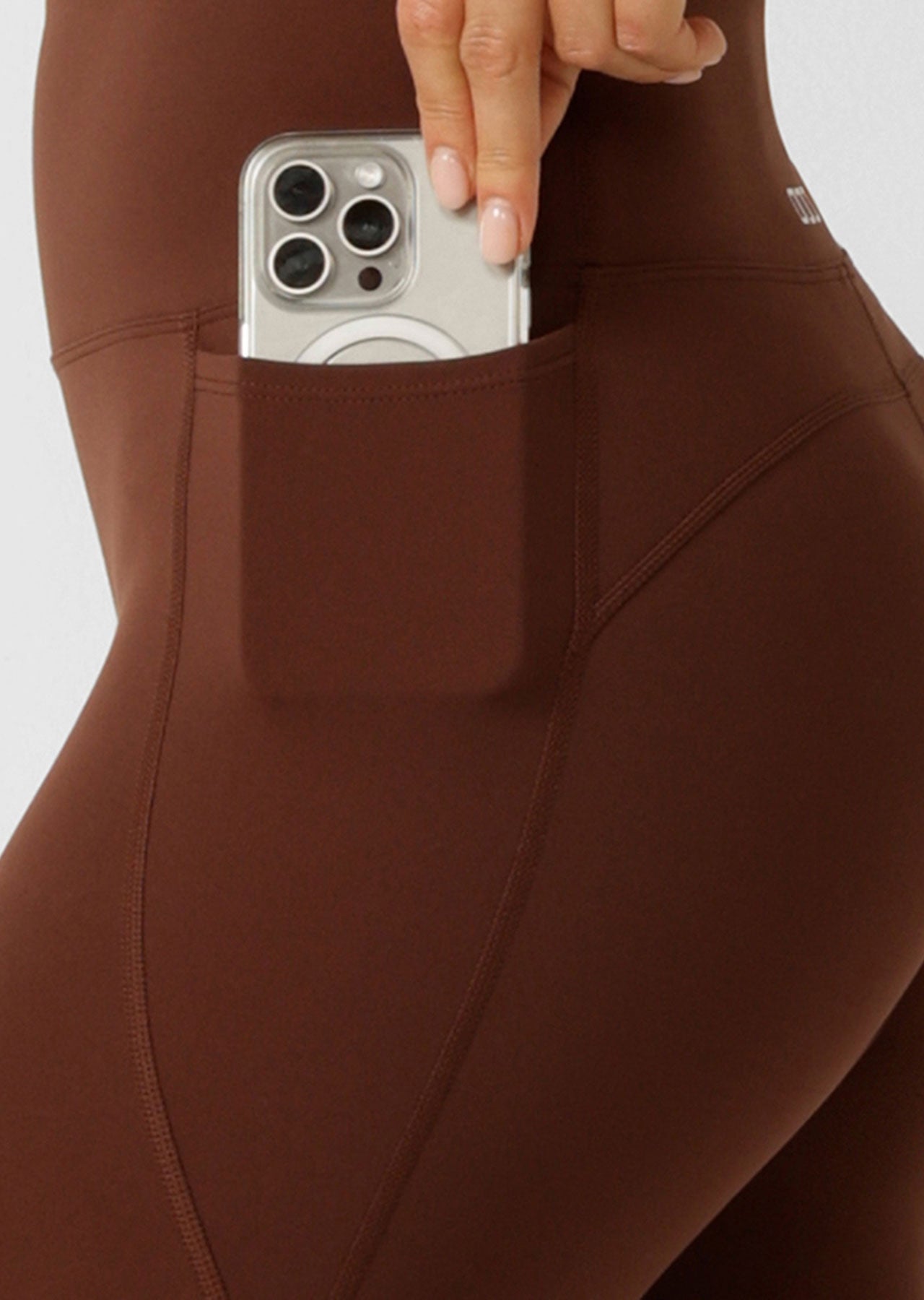 Lorna Jane Amy Phone Pocket Ankle Biter Tech Leggings - Truffle