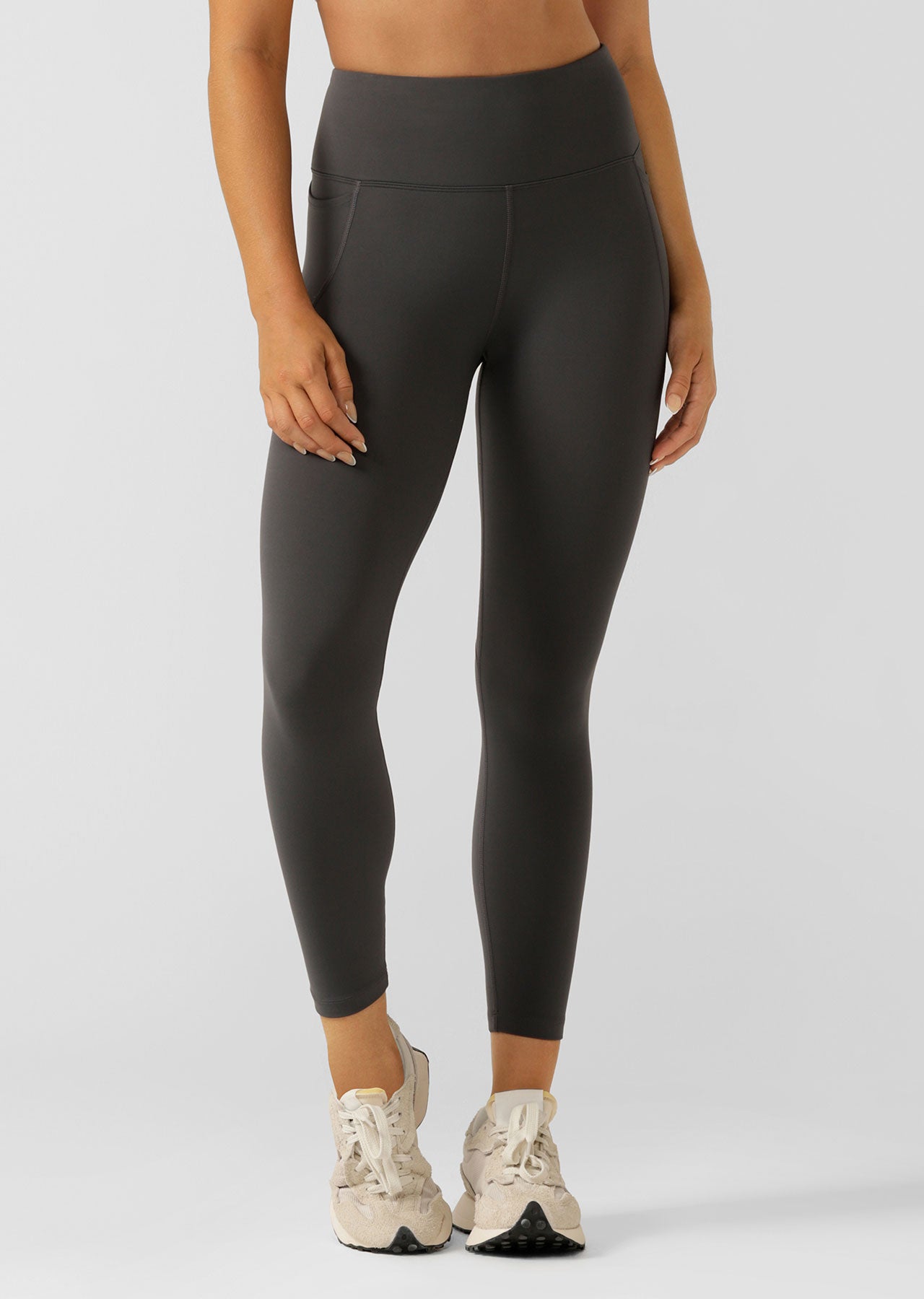 Lorna Jane Amy Phone Pocket Ankle Biter Tech Leggings - Titanium