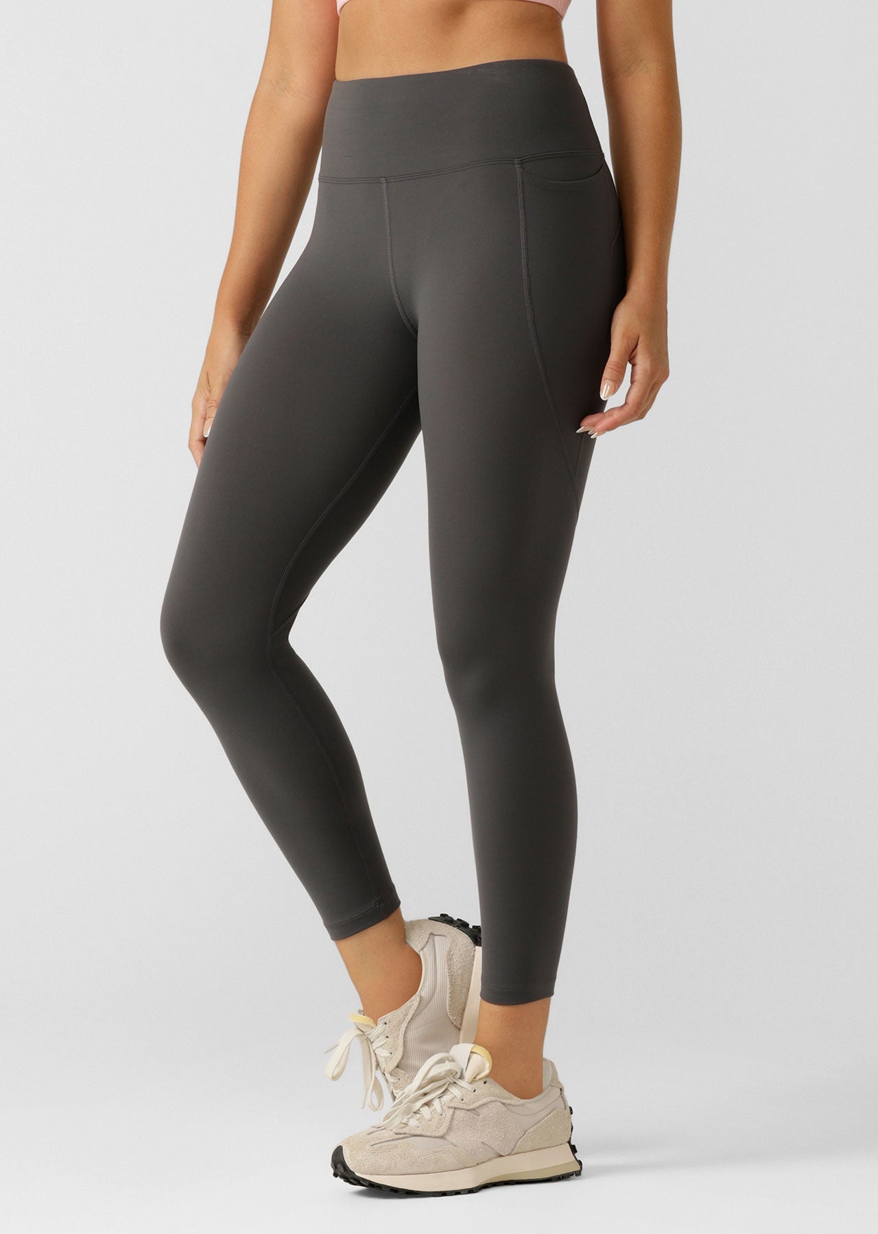 Lorna Jane Amy Phone Pocket Ankle Biter Tech Leggings - Titanium