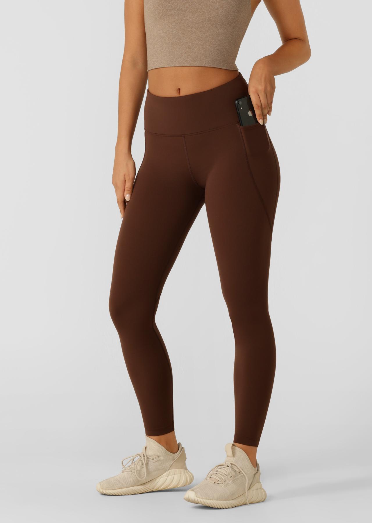 Lorna Jane Amy Phone Pocket Full Length Tech Leggings - Espresso