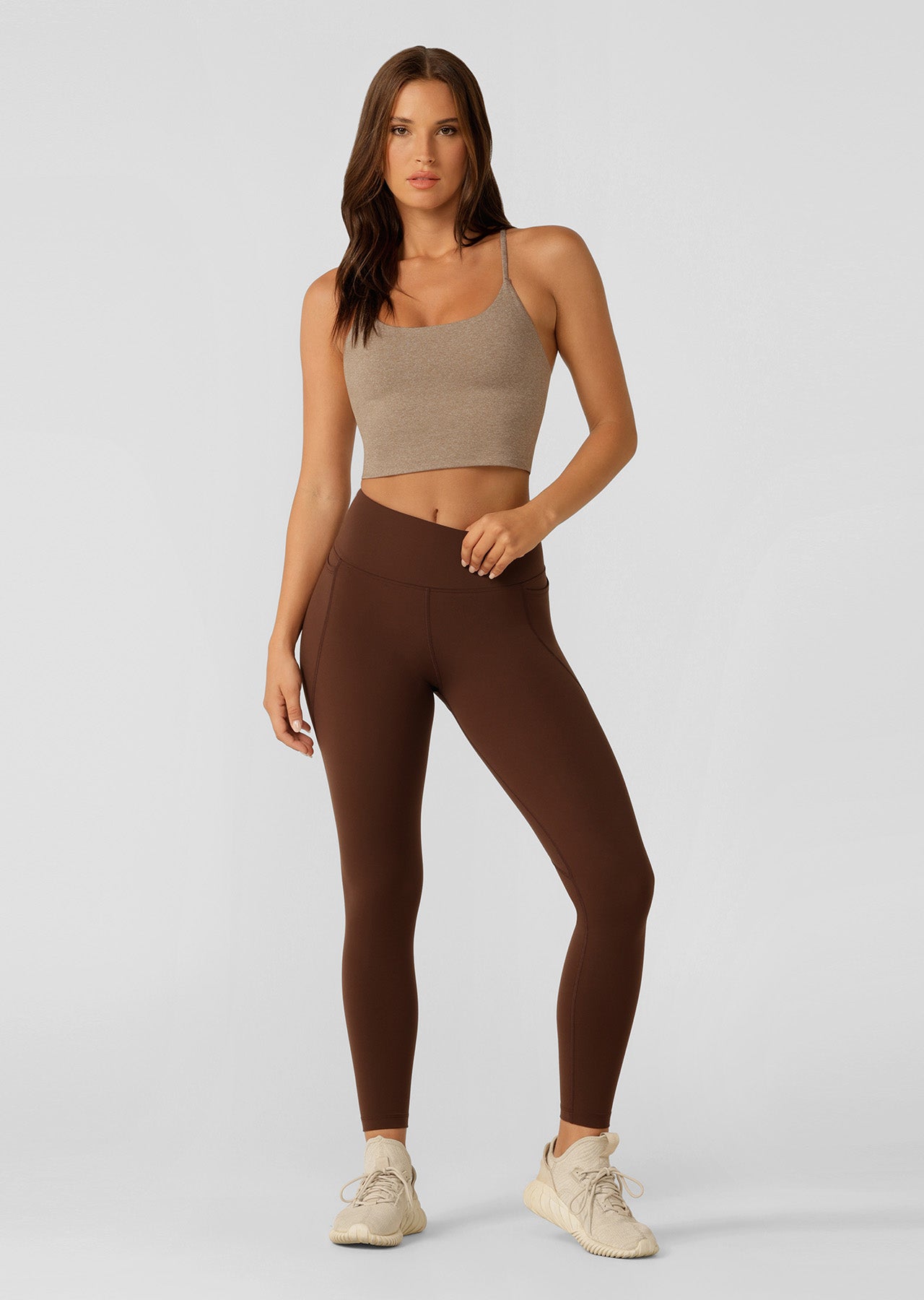 Lorna Jane Amy Phone Pocket Full Length Tech Leggings - Espresso