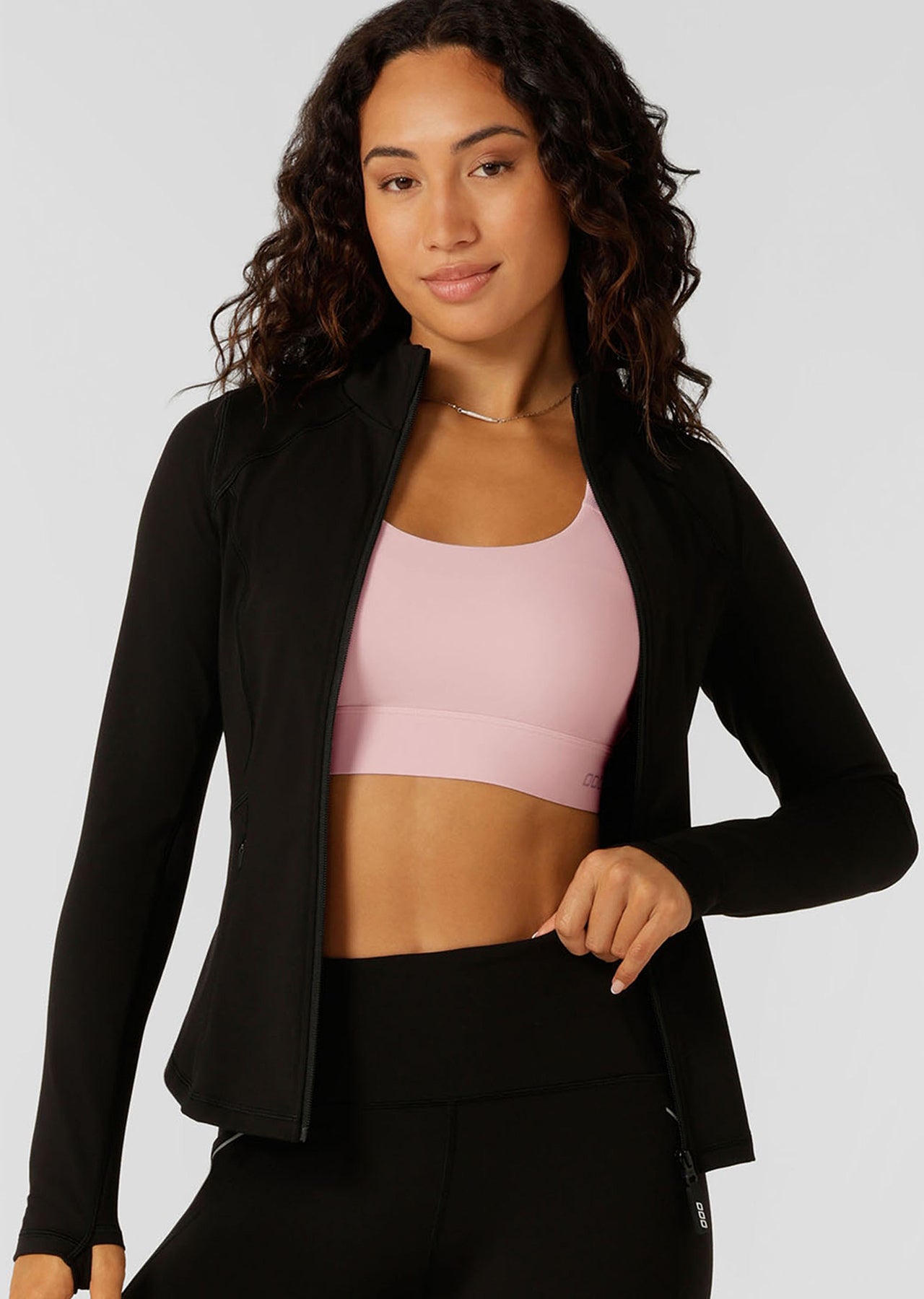 Lorna Jane Amy Thermal Active Zip Through Jacket - Black