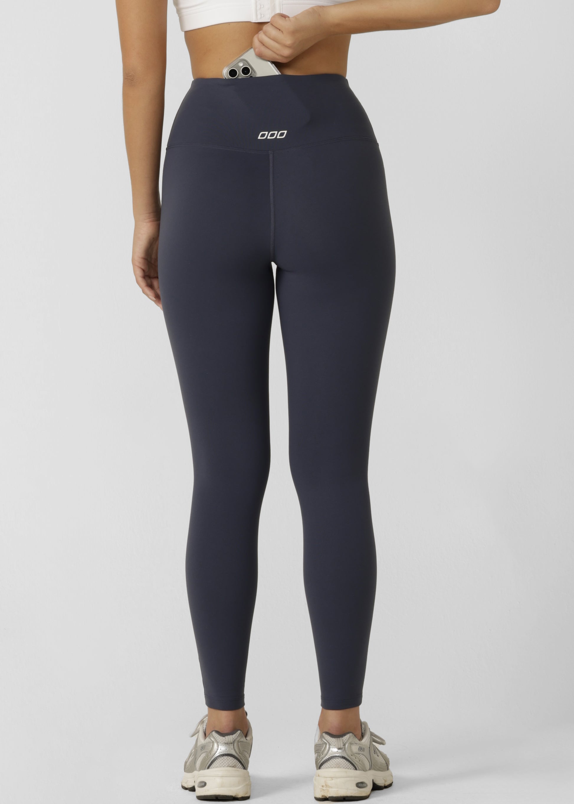 Lorna Jane Lotus Thermal No Chafe Full Length Leggings - Ash Blue